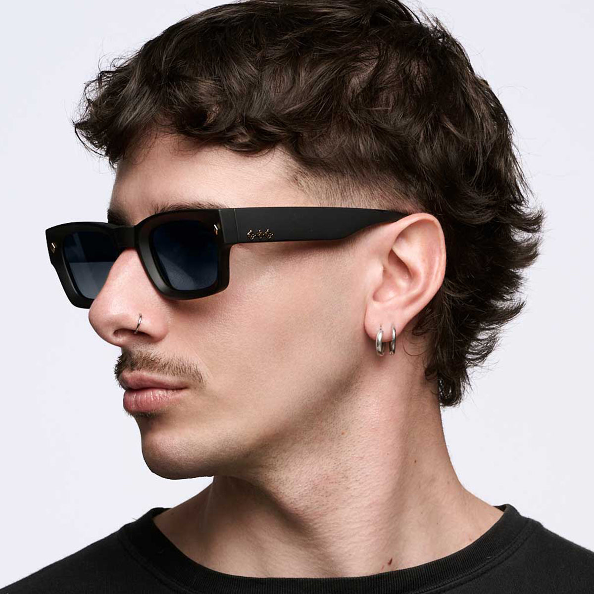 ÓCULOS DE SOL Admiration - Preto Fosco - Lente Cinza