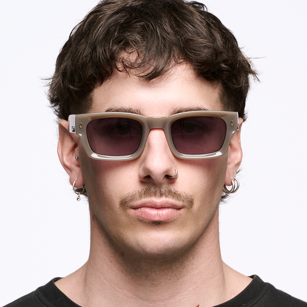 ÓCULOS DE SOL Admiration - Marrom Leitoso - Lente Cinza Degradada