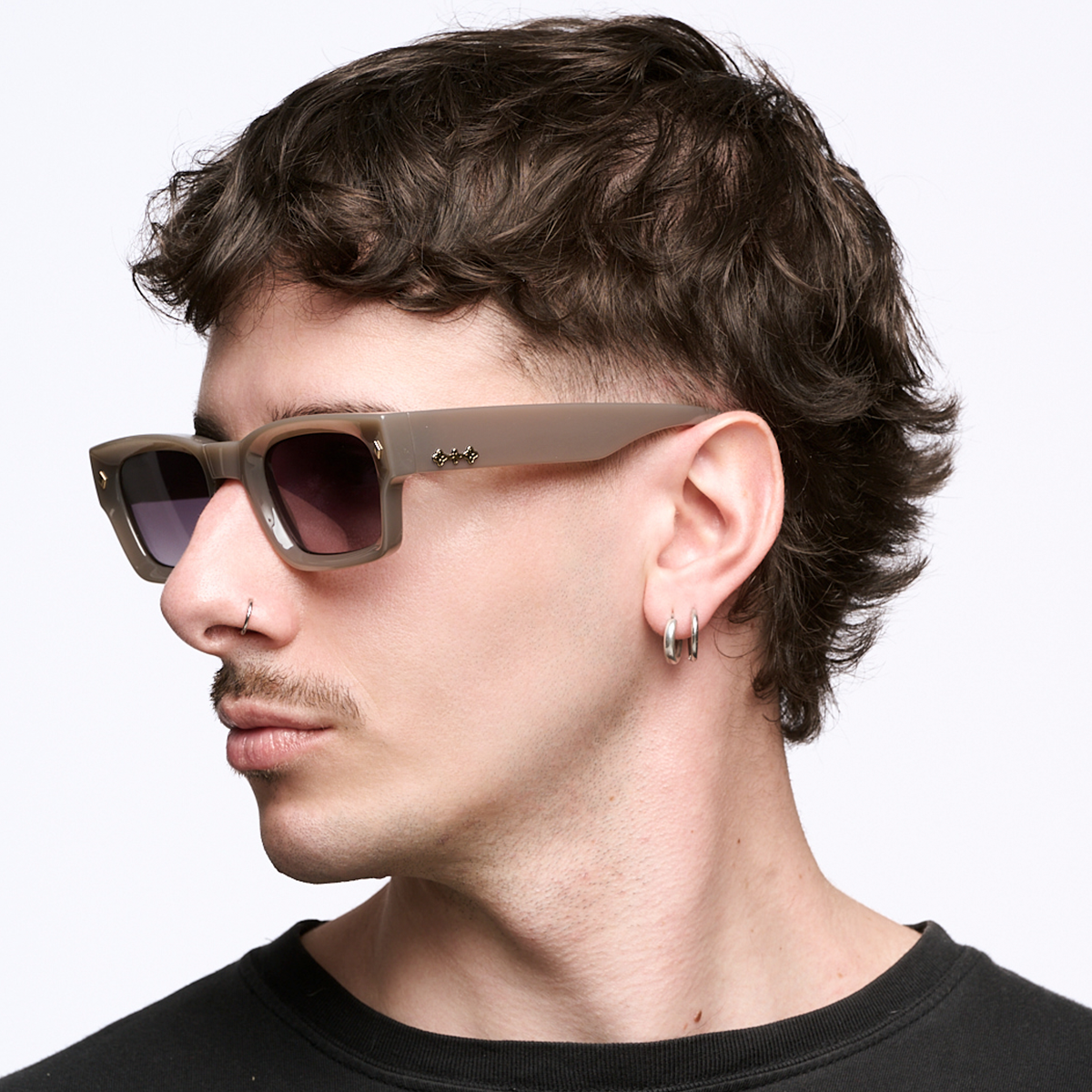 ÓCULOS DE SOL Admiration - Marrom Leitoso - Lente Cinza Degradada