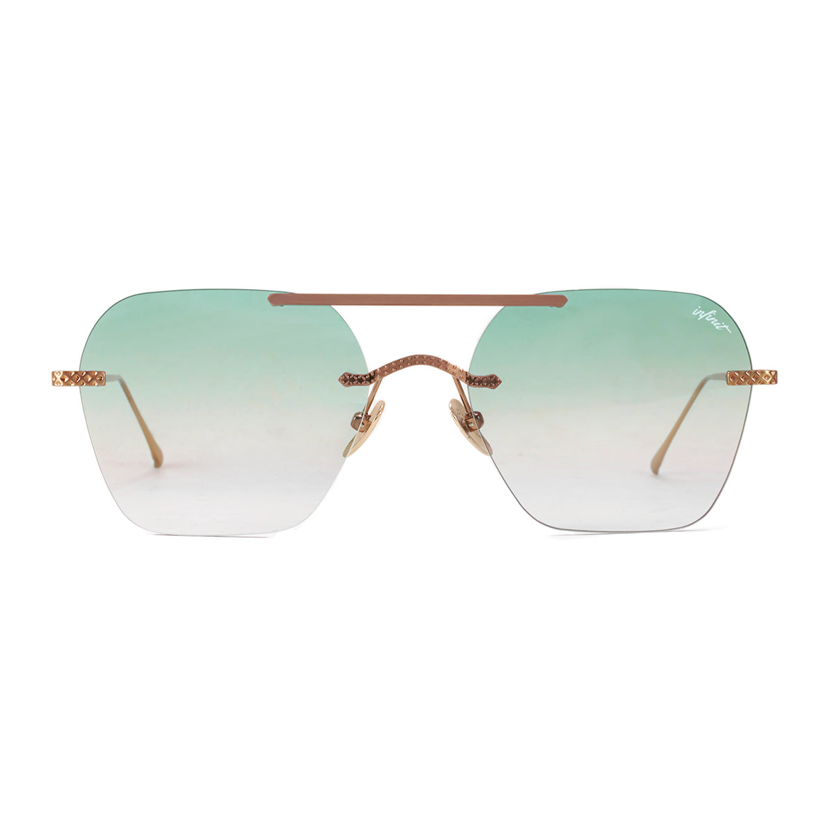 ÓCULOS DE SOL Aero Lyon Metal Premium Series - Chocolate - Lente degradada verde