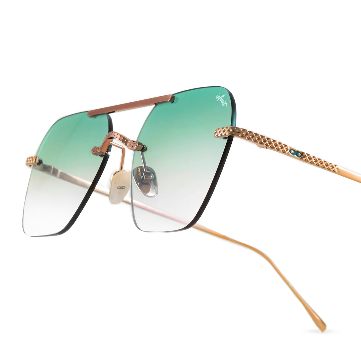 ÓCULOS DE SOL Aero Lyon Metal Premium Series - Chocolate - Lente degradada verde