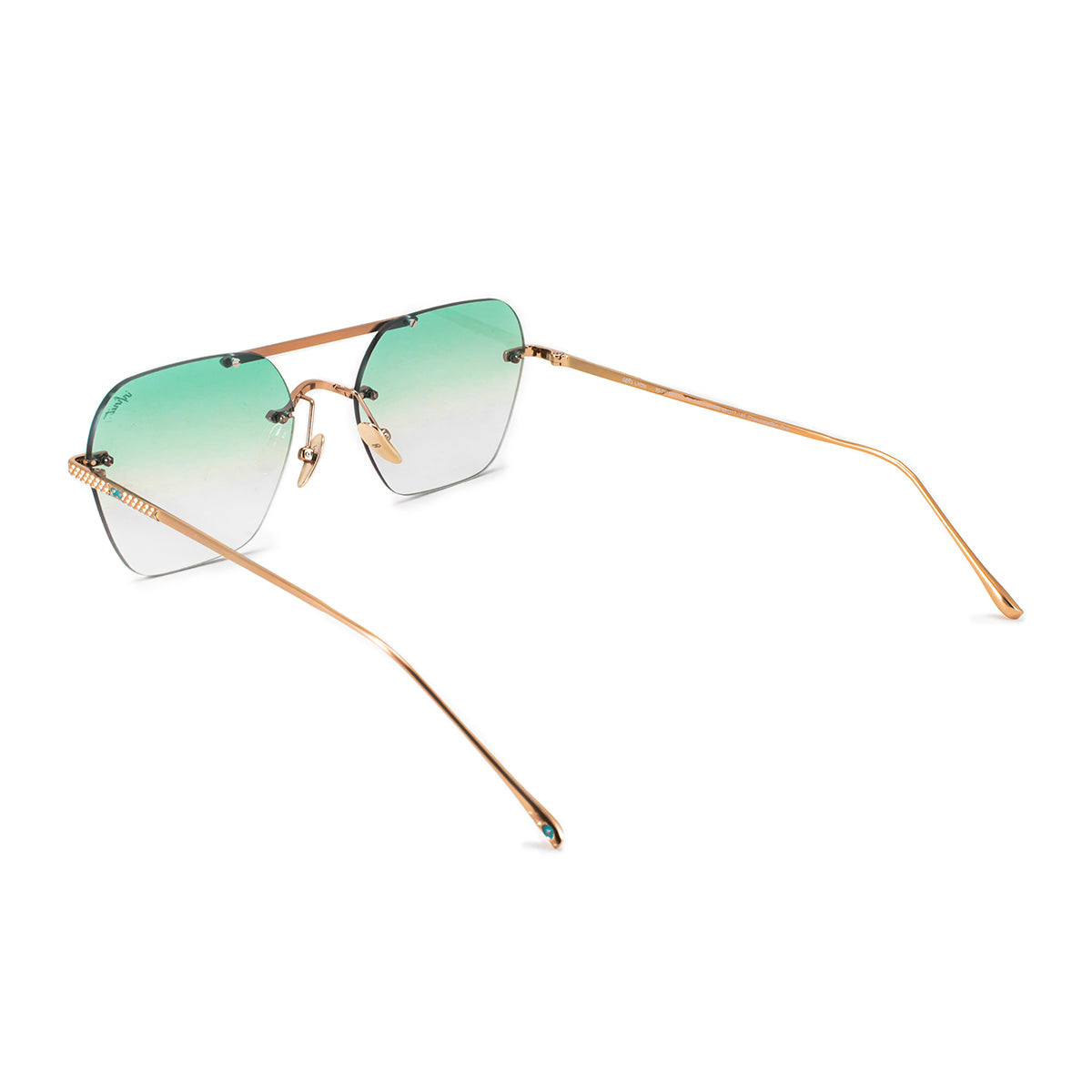 ÓCULOS DE SOL Aero Lyon Metal Premium Series - Chocolate - Lente degradada verde
