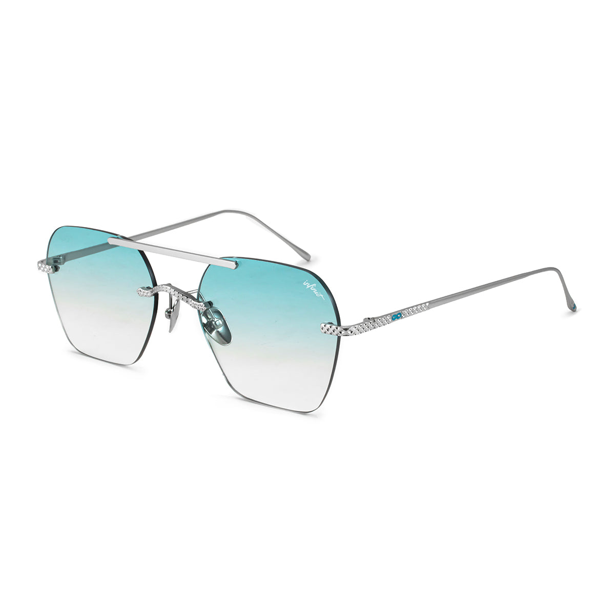 ÓCULOS DE SOL Aero Lyon Metal Premium Series - Prata - Lente degradada Sky