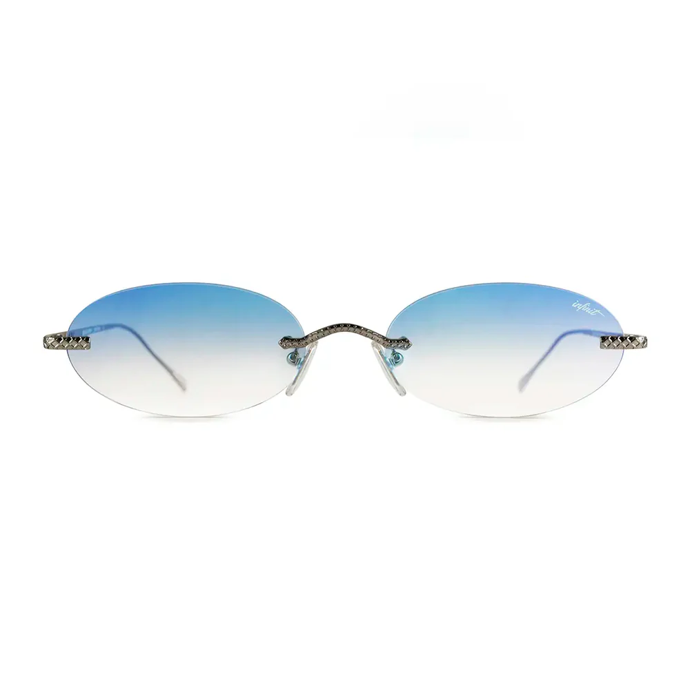 Óculos de sol Aero Quo - Gun - Lente Espelho degradada Azul
