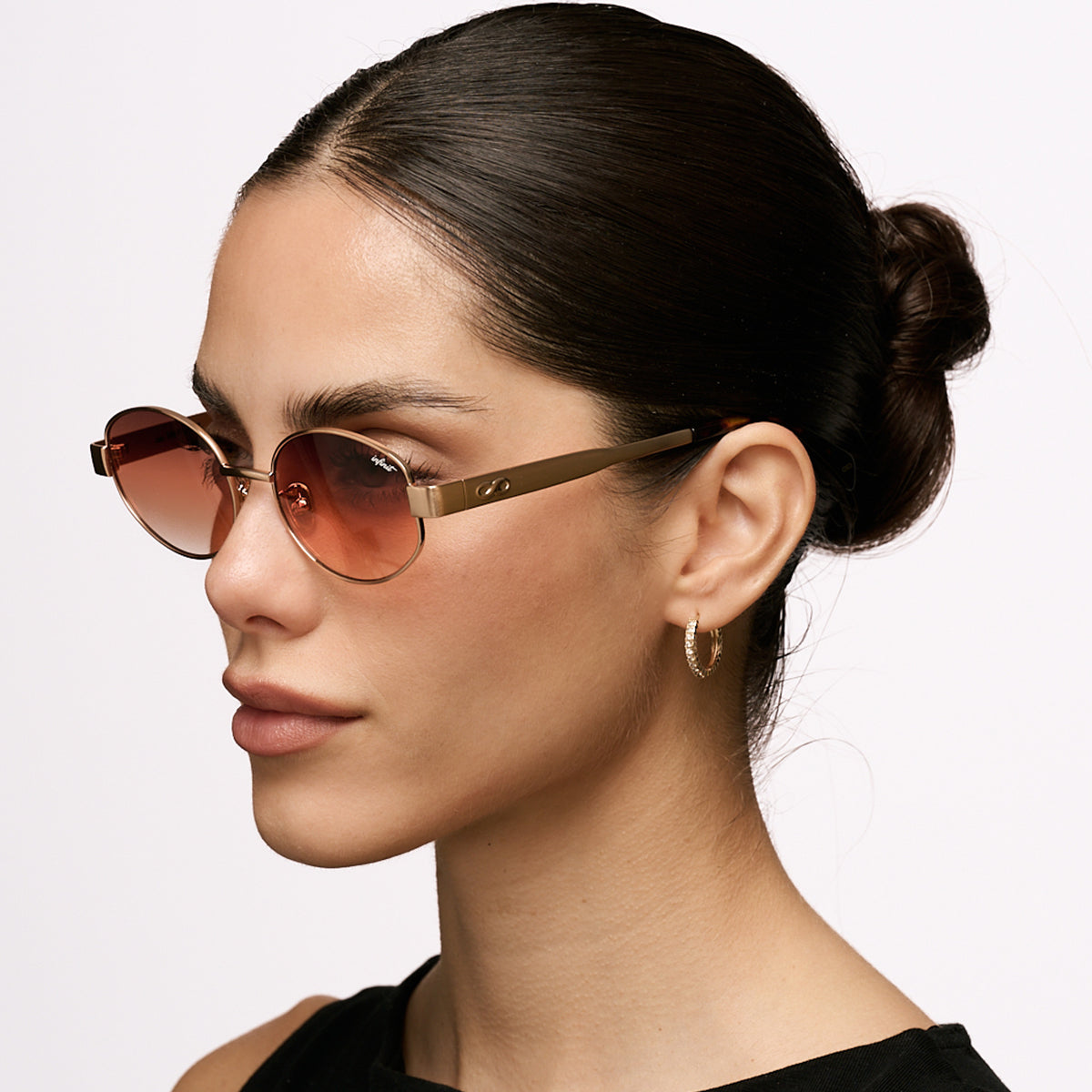 ÓCULOS DE SOL Alaska - Ouro - Lente Laranja Degradada