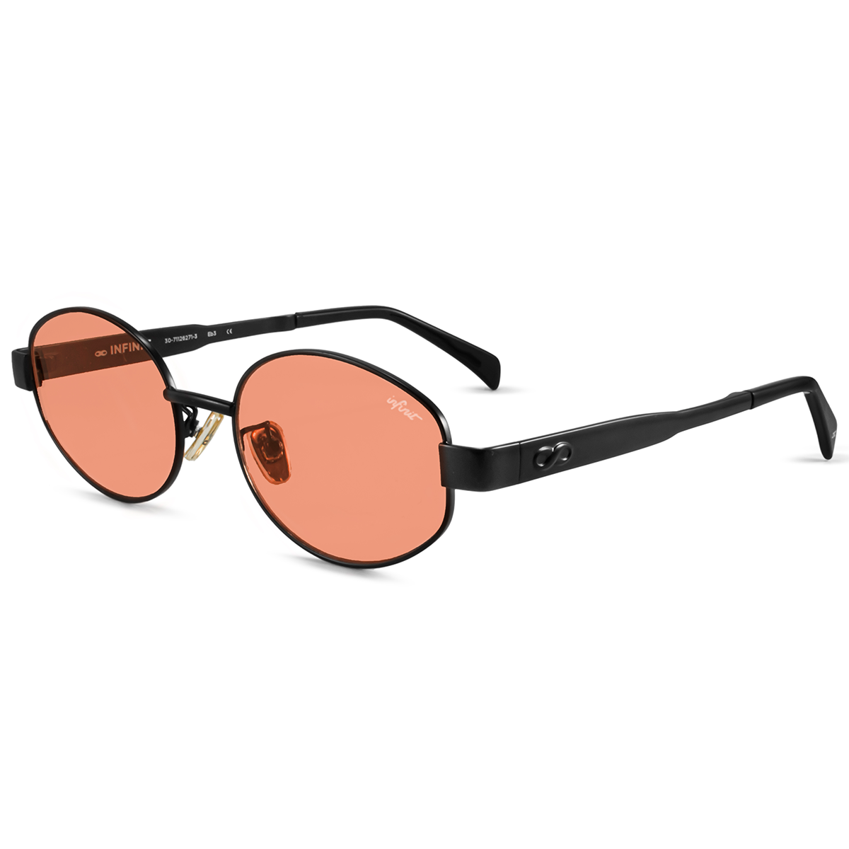 ÓCULOS DE SOL Alaska - Preto Fosco - Lente Coral