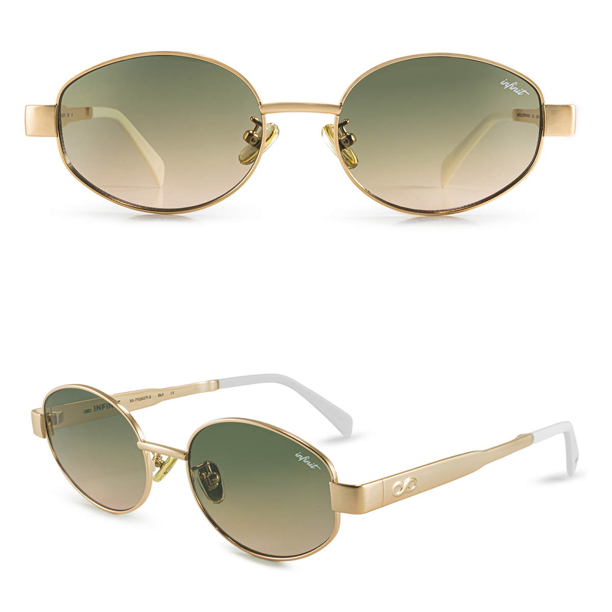 ÓCULOS DE SOL Alaska - Ouro - Lente Acastanhado