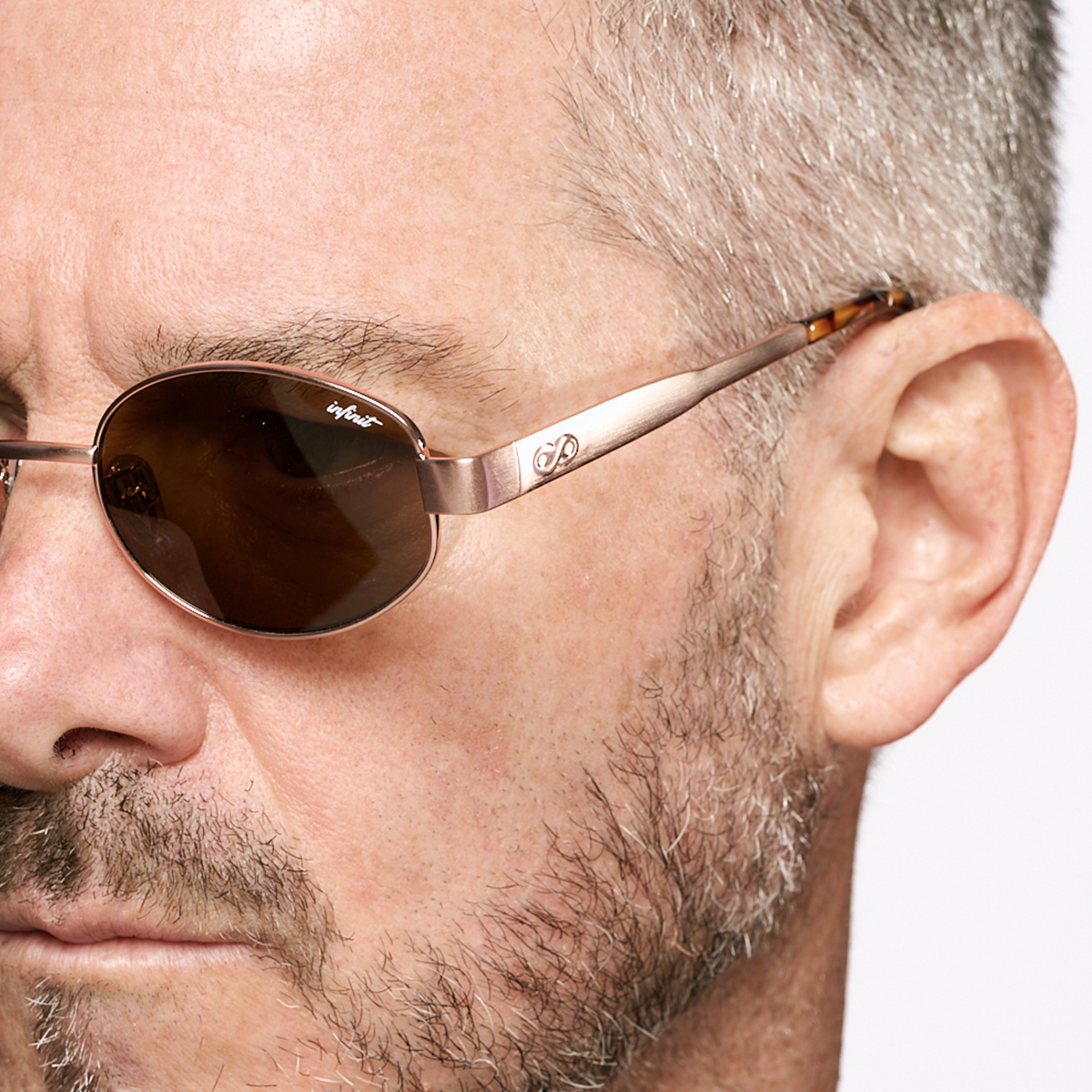 ÓCULOS DE SOL Alaska - Dourado Rosa - Lente Marrom