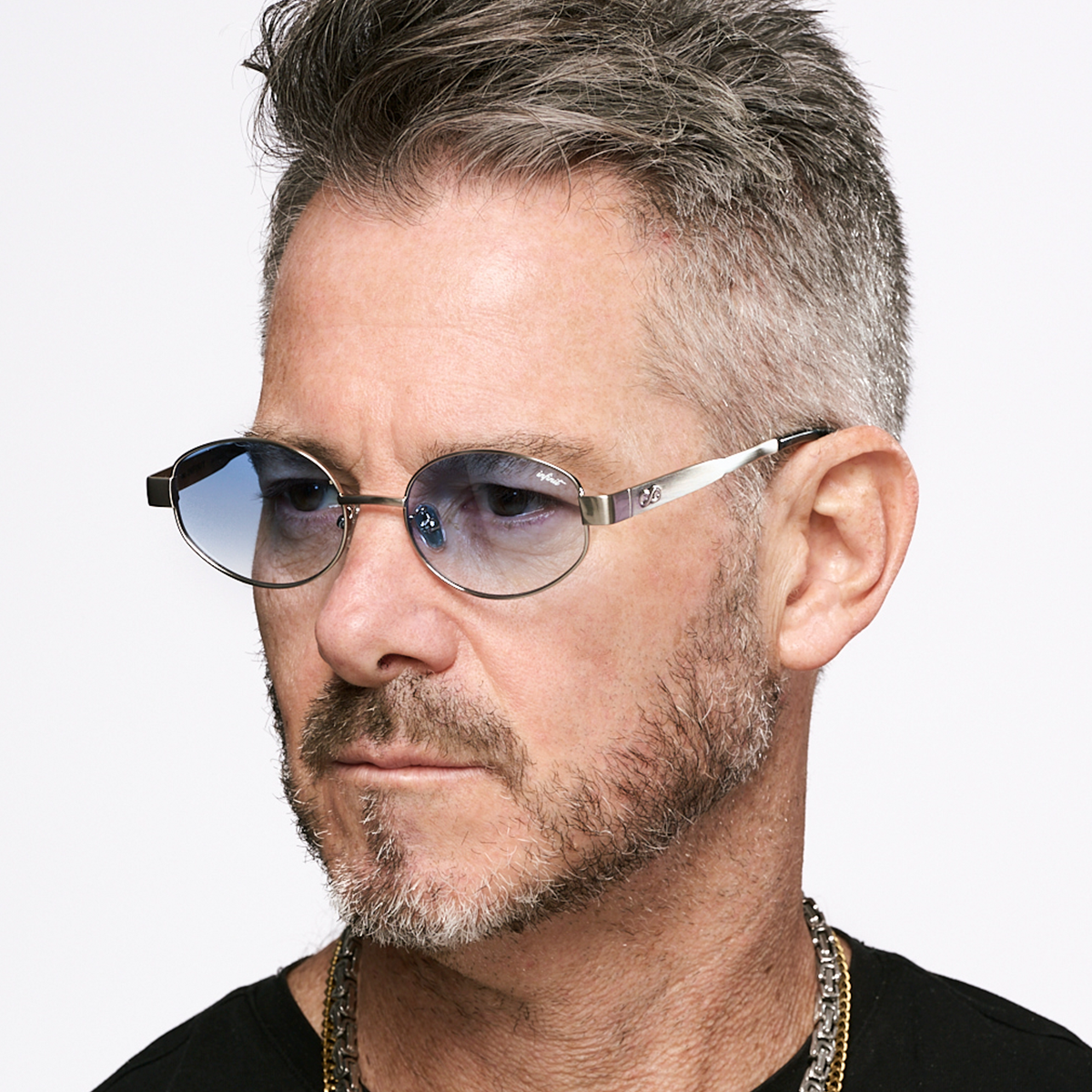 ÓCULOS DE SOL Alaska - Prata - Lente Azul Degradada