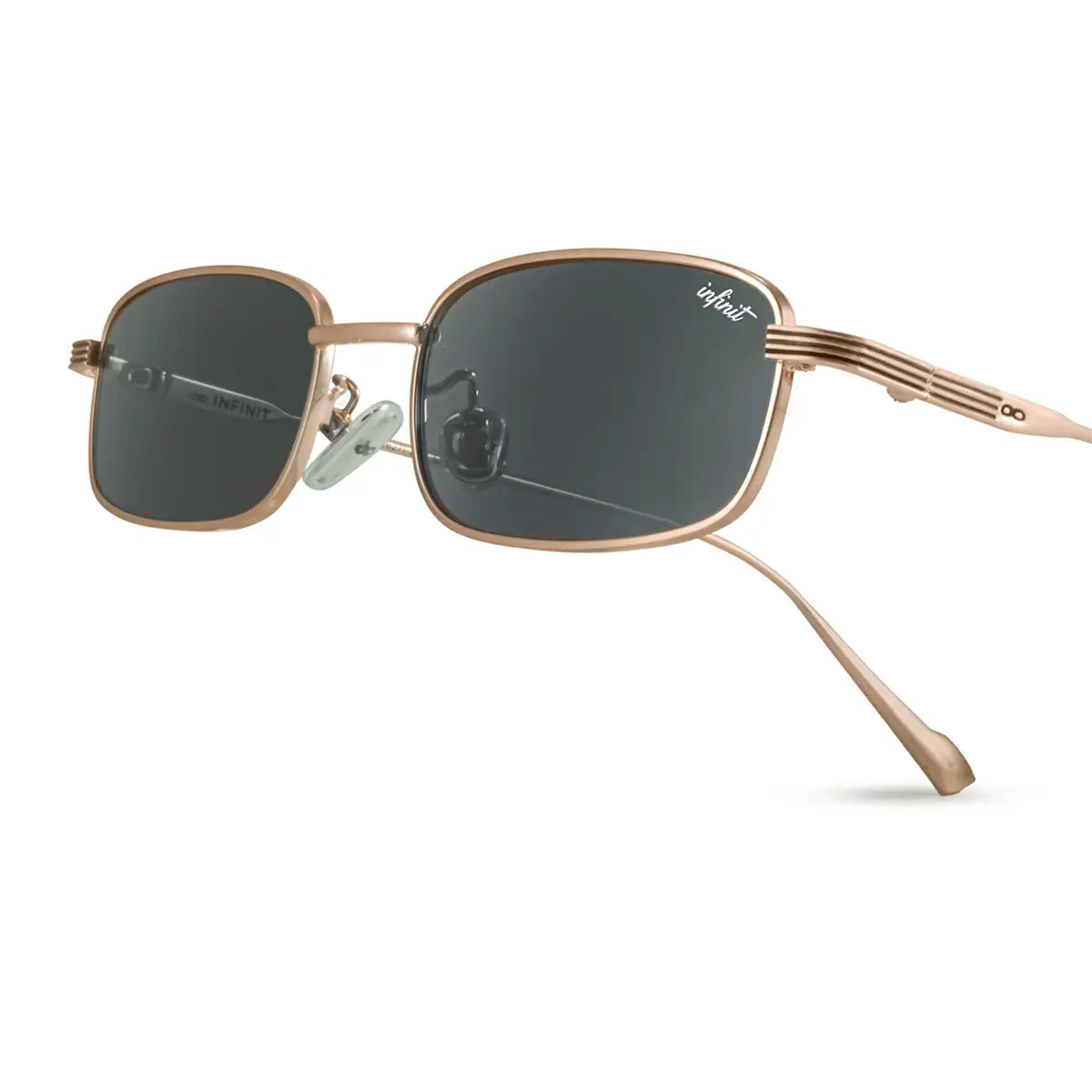 ÓCULOS DE SOL Bari - Dourado Rosa - Lente Cinza