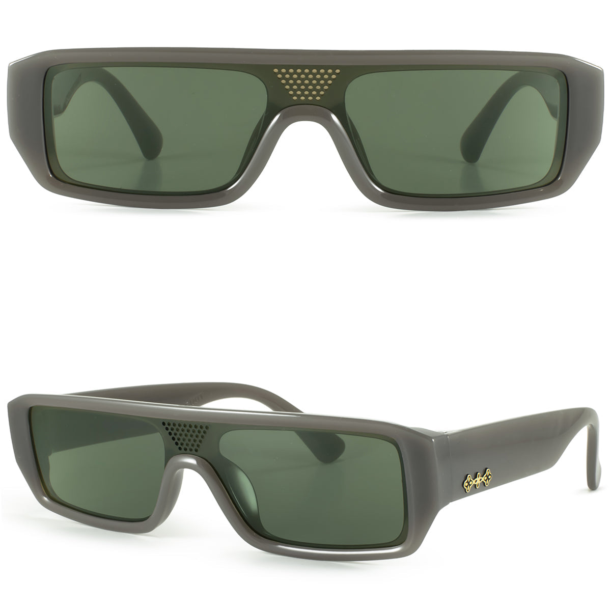 ÓCULOS DE SOL Beijing - Marrom Leitoso - Lente Verde