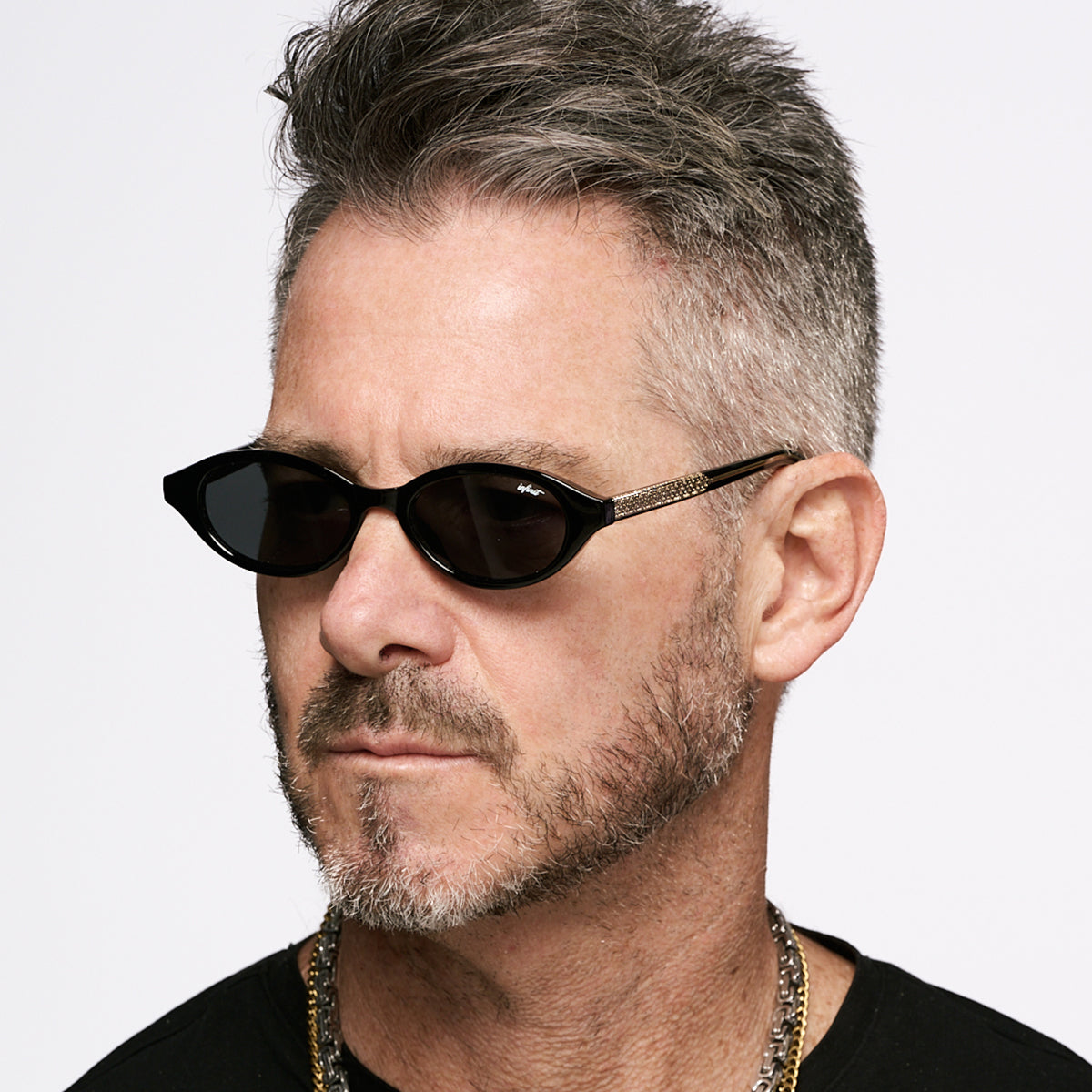 ÓCULOS DE SOL Brigitte - Preto Brilhante - Lente Cinza