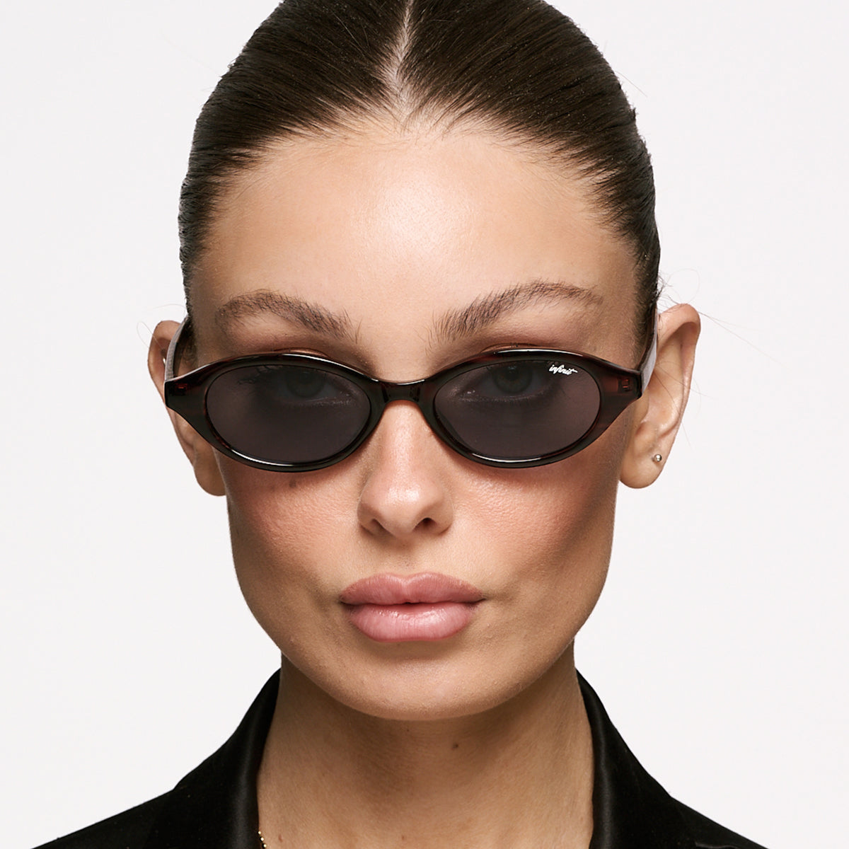 ÓCULOS DE SOL Brigitte - Havana Wood - Lente Azul