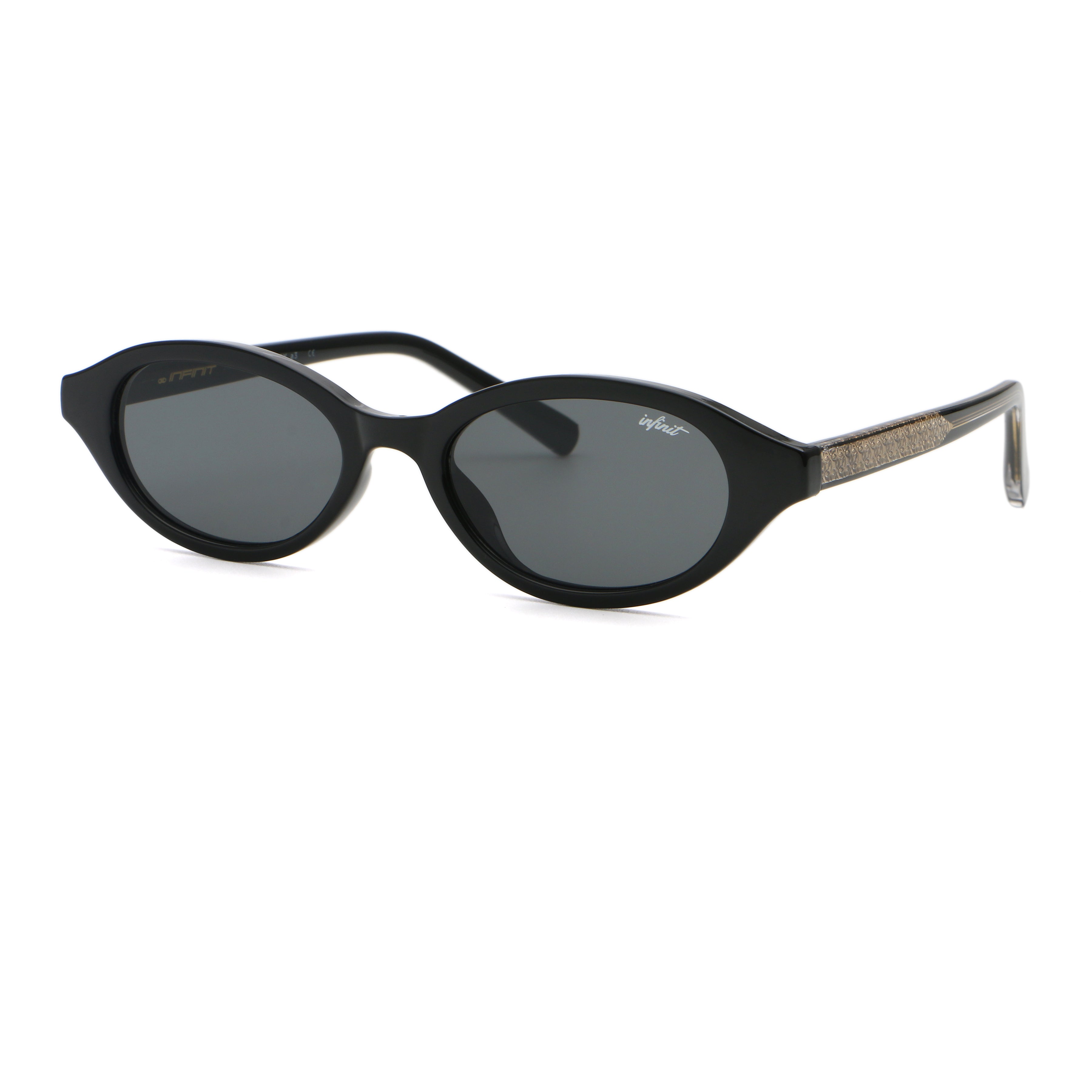 ÓCULOS DE SOL Brigitte - Preto Brilhante - Lente Cinza