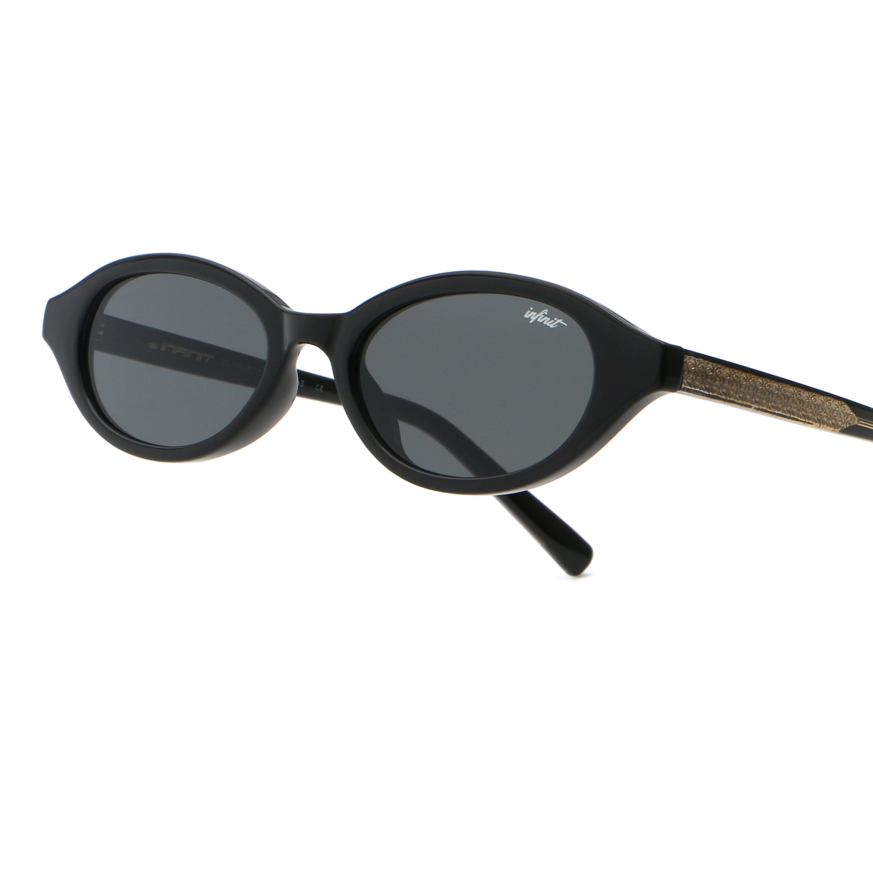 ÓCULOS DE SOL Brigitte - Preto Brilhante - Lente Cinza