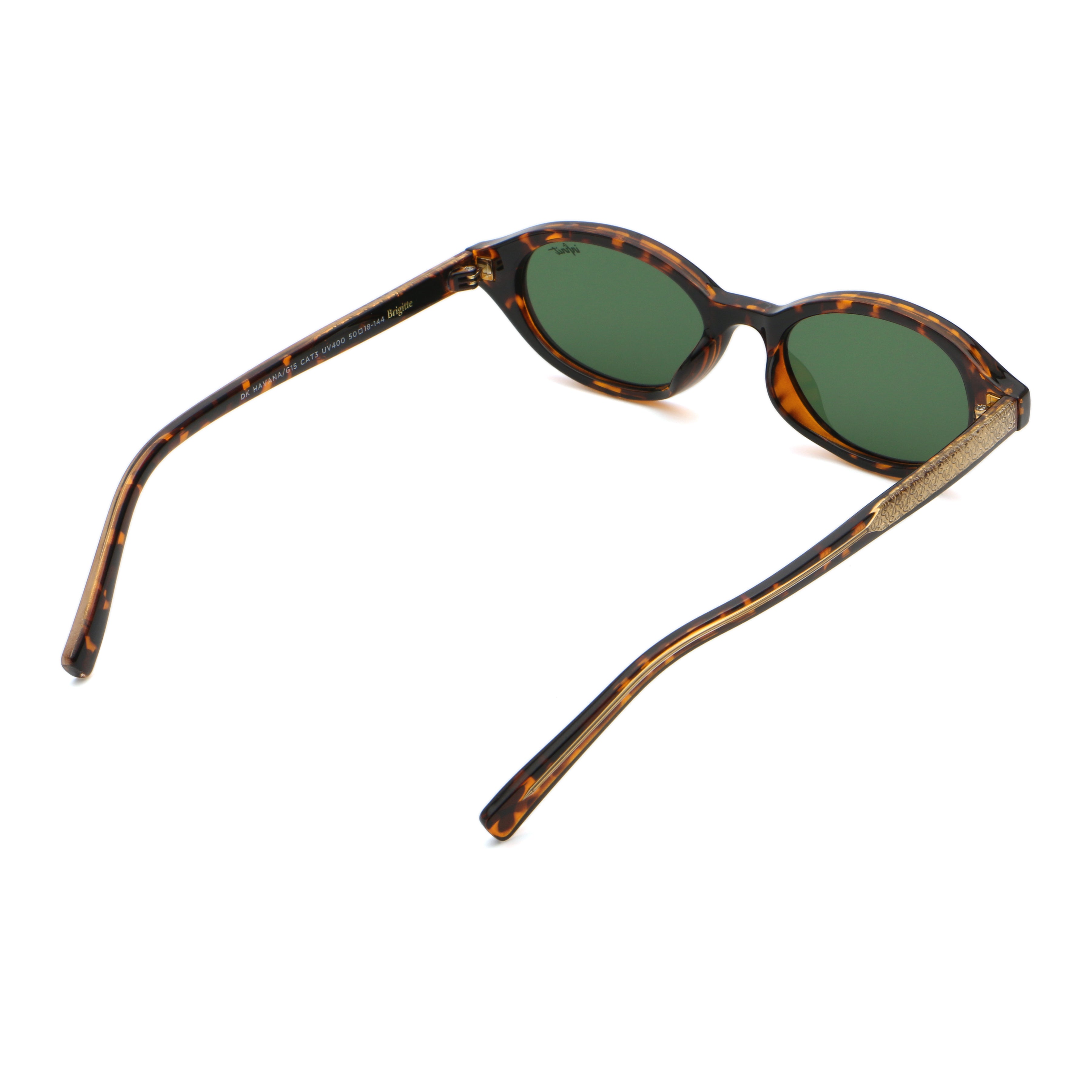 ÓCULOS DE SOL Brigitte - Dk Havana - Lente Verde