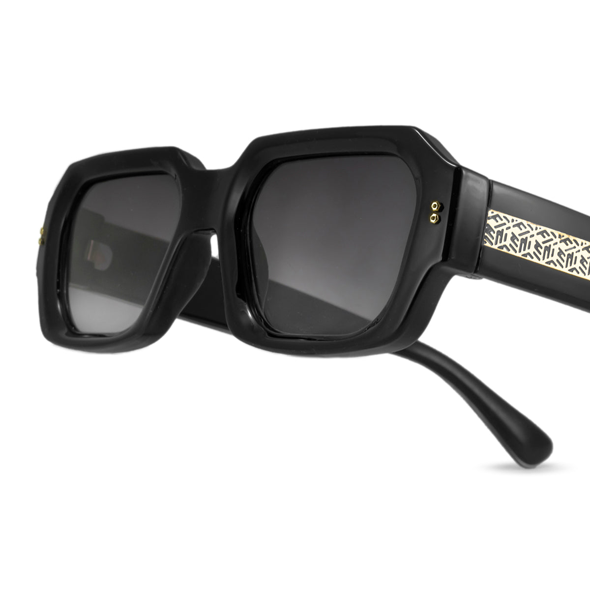 Óculos de sol Bronx - Preto brilhante - Lente degradada cinza
