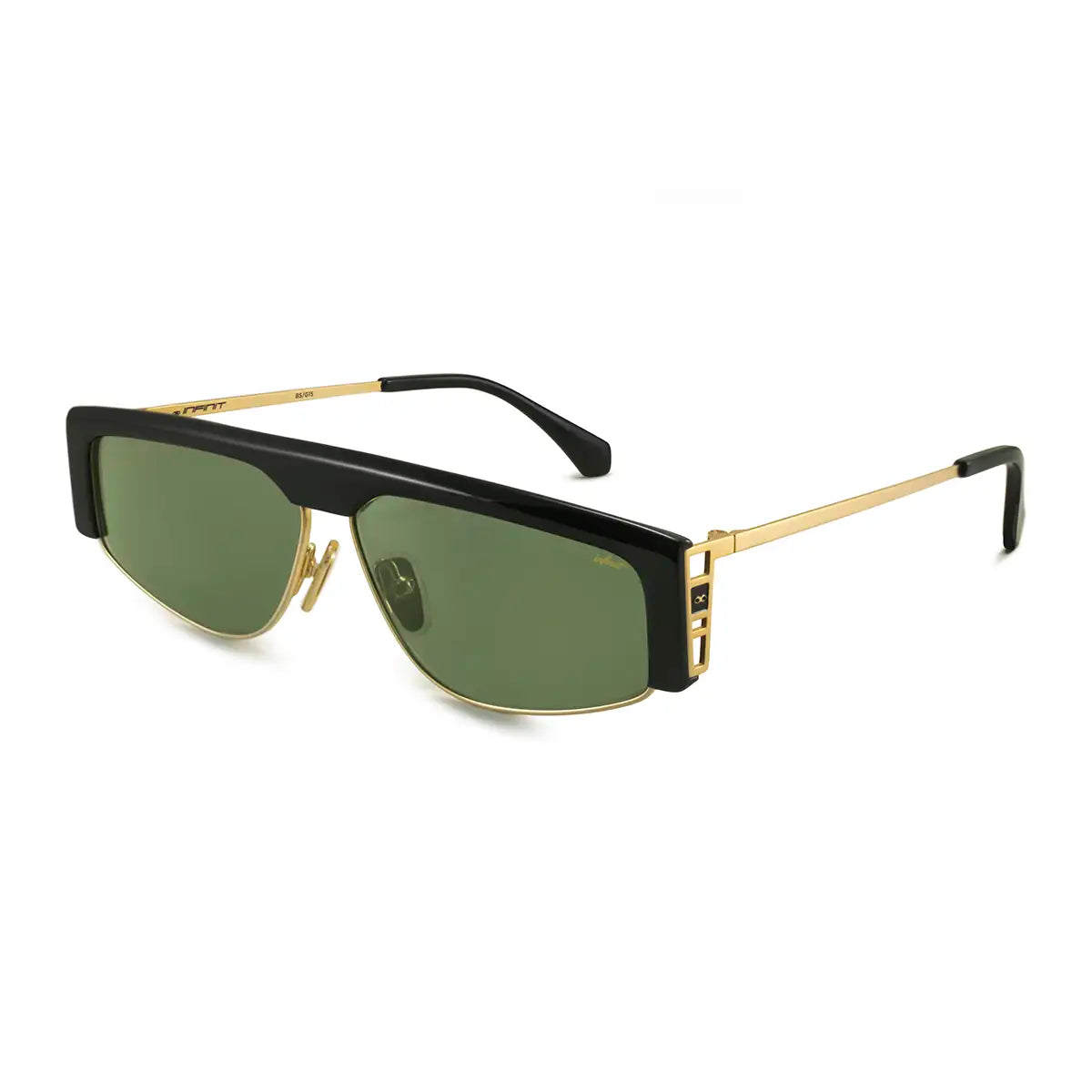 Óculos de sol Brooklyn - Luxury Series - Preto Brilhante - Lente Verde
