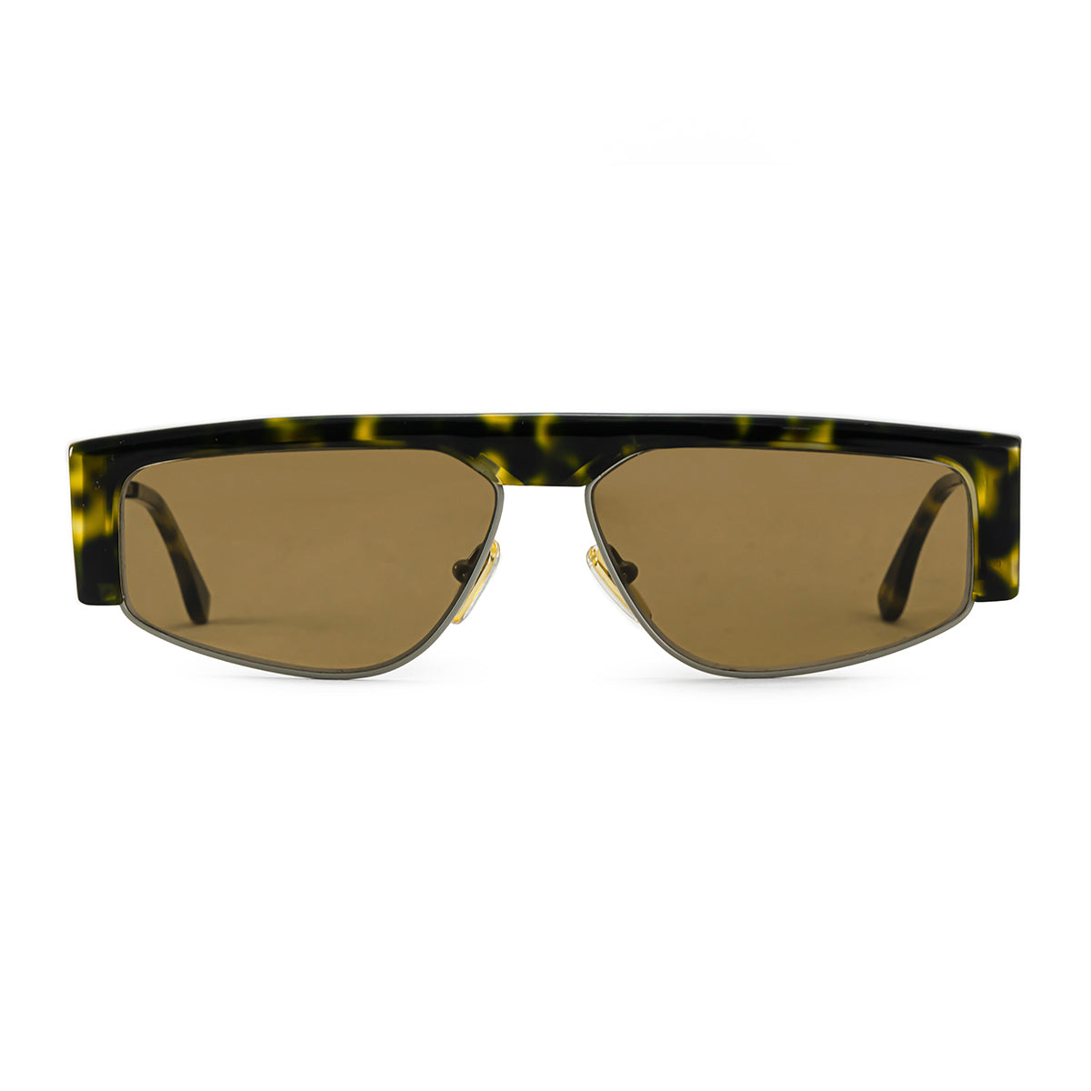 Óculos de sol Brooklyn - Luxury Series - Demi Verde - Lente Marrom