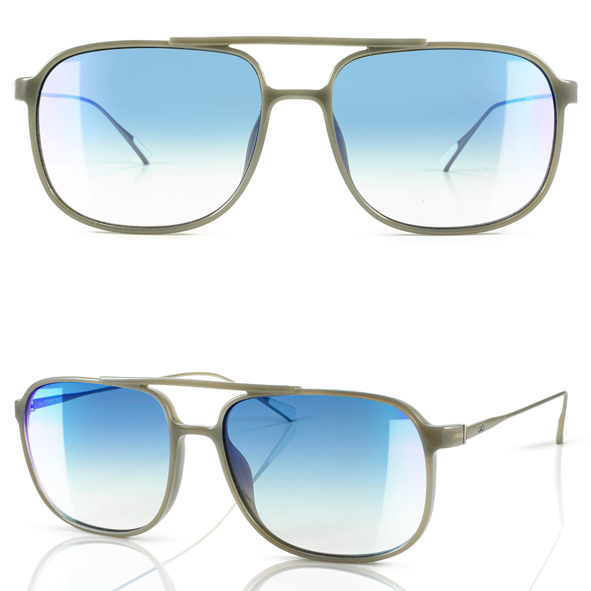 ÓCULOS DE SOL Caravan - Marrom Leitoso - Lente Azul Degradada