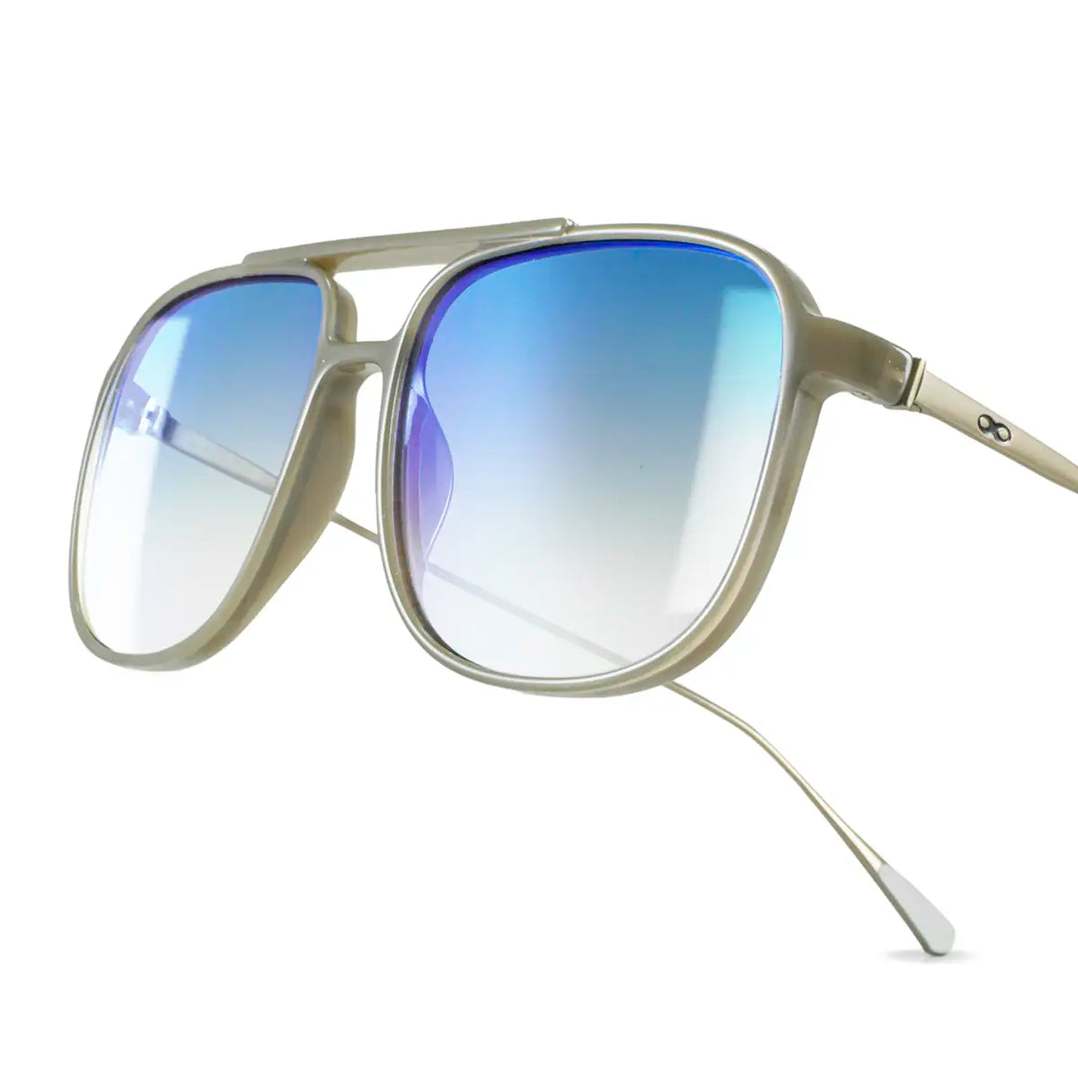 ÓCULOS DE SOL Caravan - Marrom Leitoso - Lente Azul Degradada