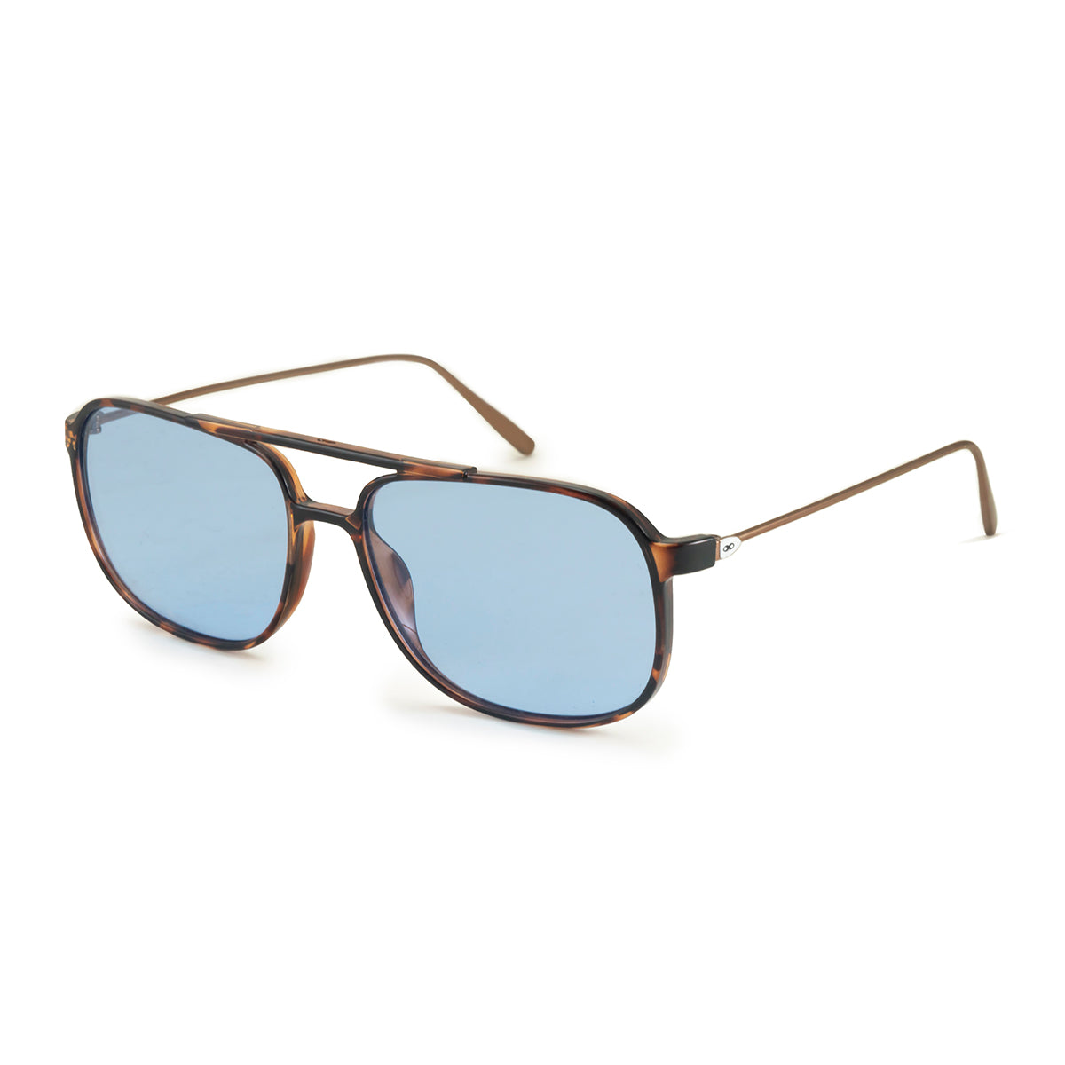 Óculos de sol Caravan - Metal Tartaruga - Lente Retro Azul