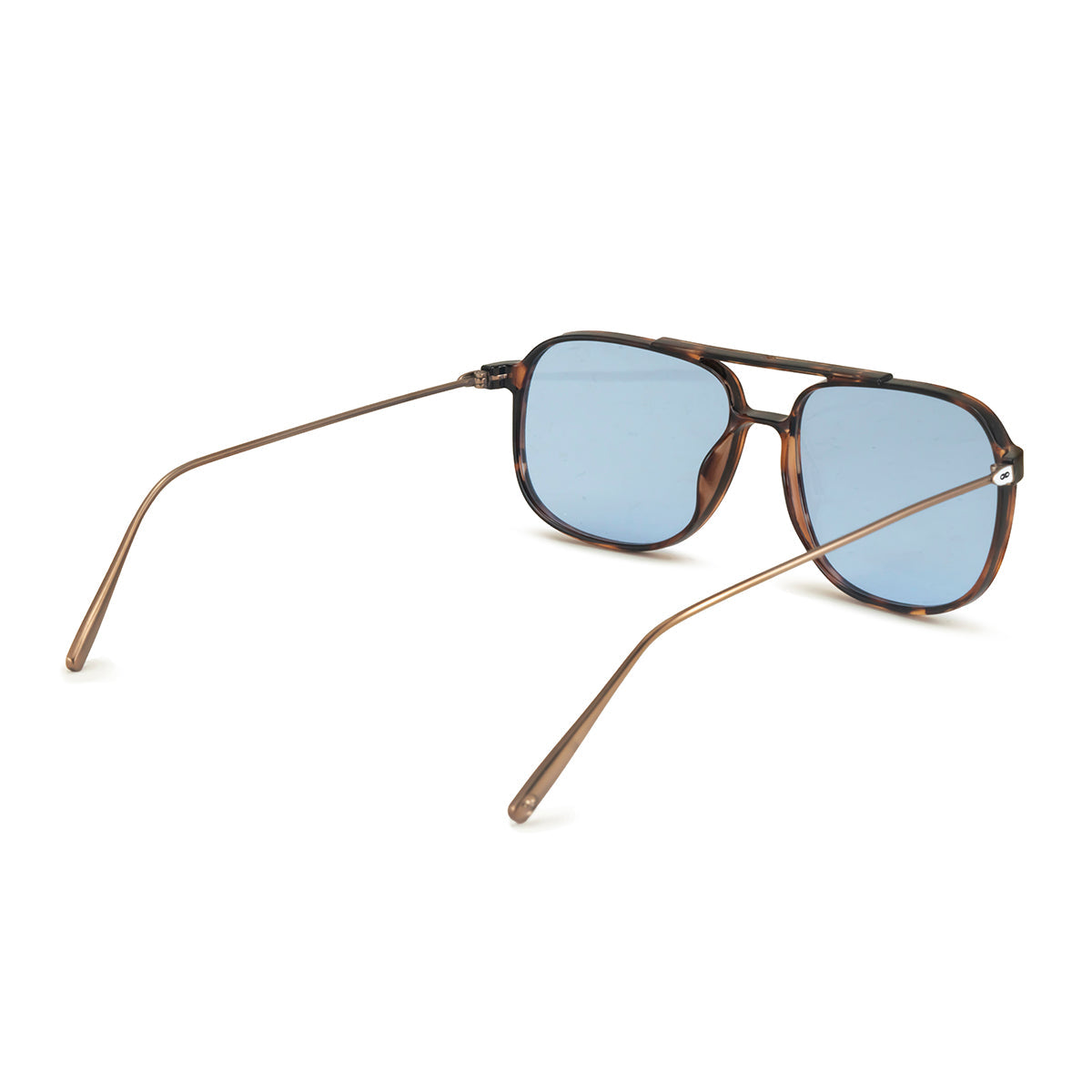 Óculos de sol Caravan - Metal Tartaruga - Lente Retro Azul