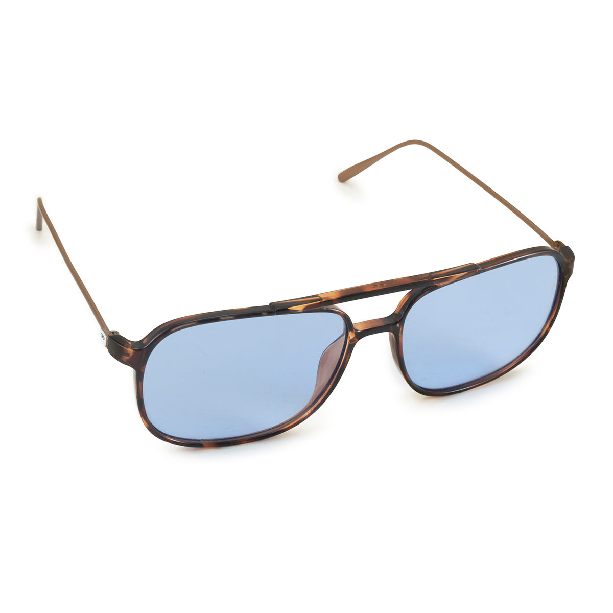 Óculos de sol Caravan - Metal Tartaruga - Lente Retro Azul