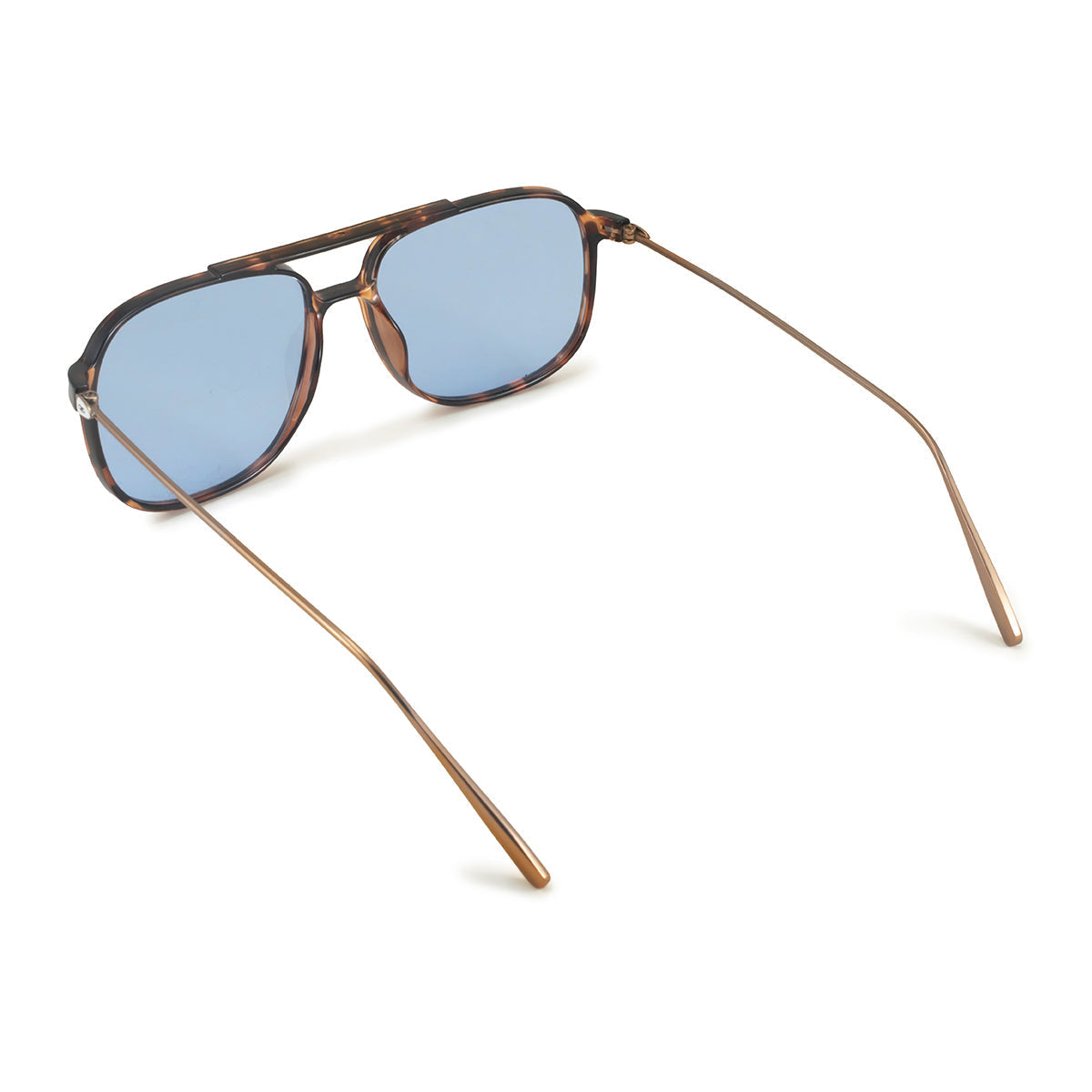 Óculos de sol Caravan - Metal Tartaruga - Lente Retro Azul