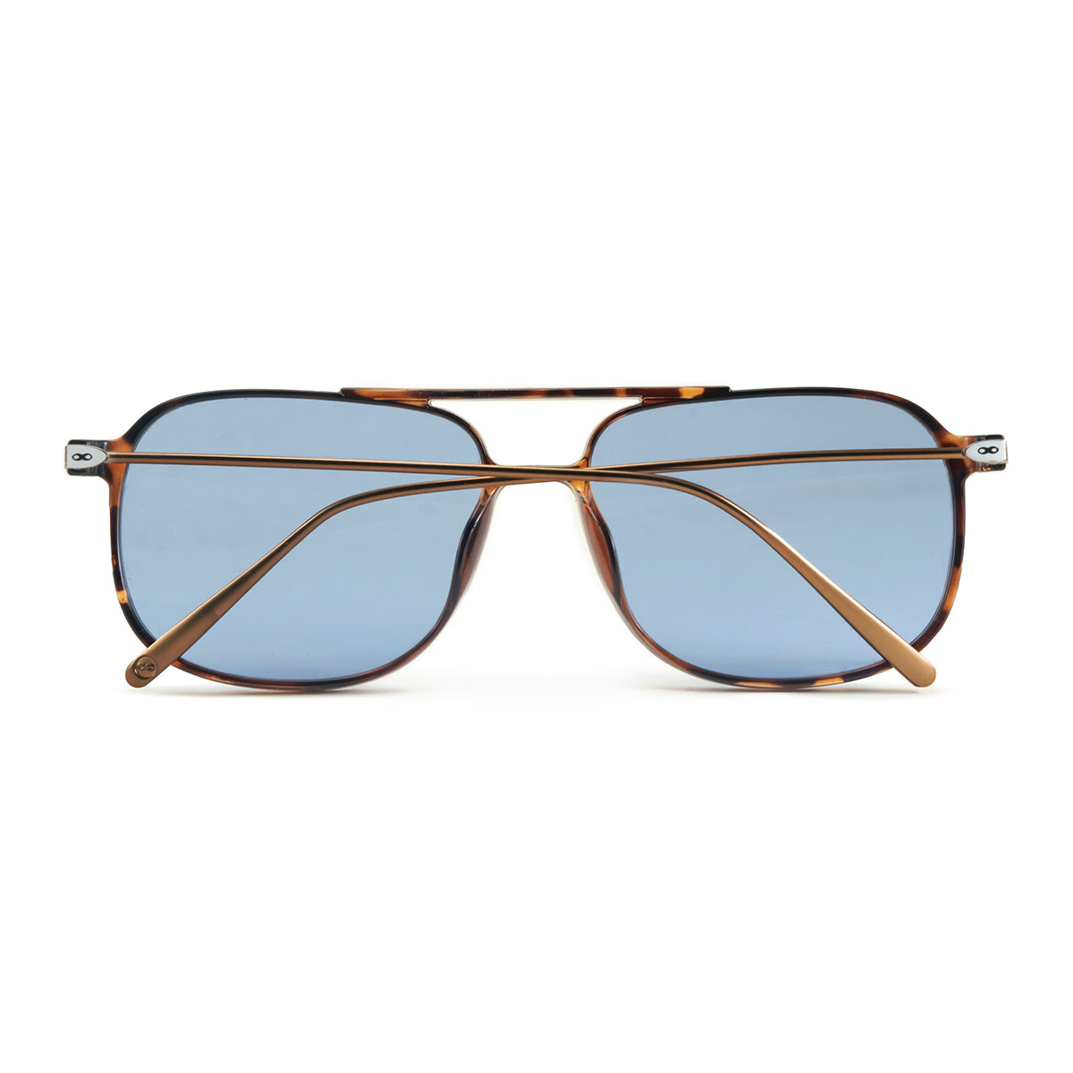 Óculos de sol Caravan - Metal Tartaruga - Lente Retro Azul
