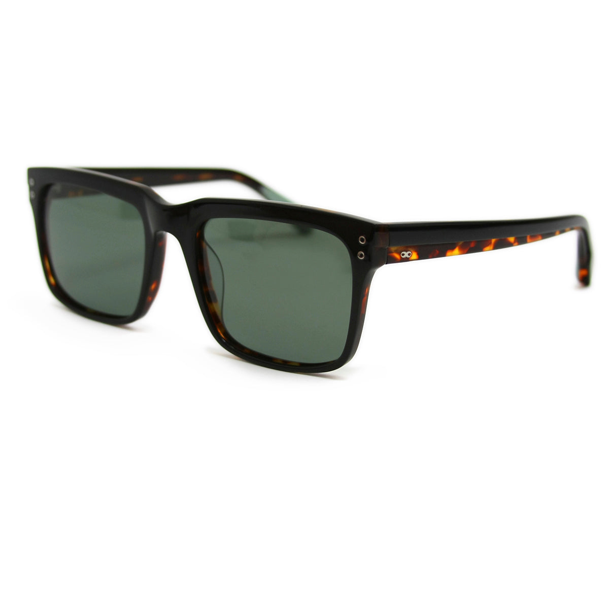 ÓCULOS DE SOL CHAAC - Preto Brilhante Demi - Lente Verde Polarizado
