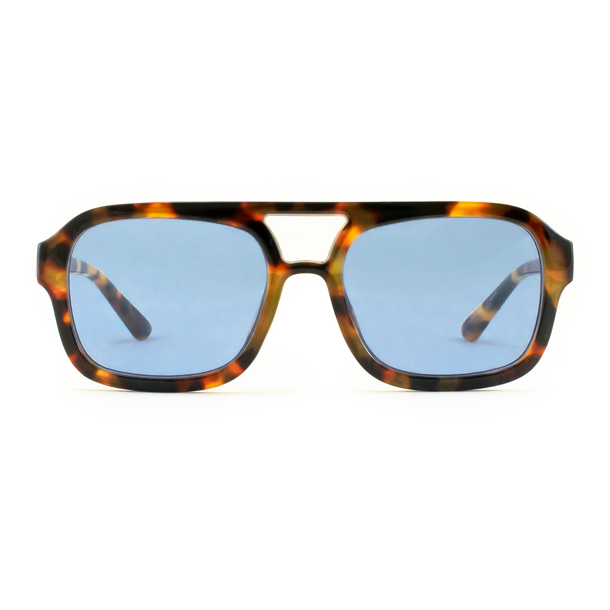 Óculos de sol Corsa - Demi Marrom - Lente Retro Azul