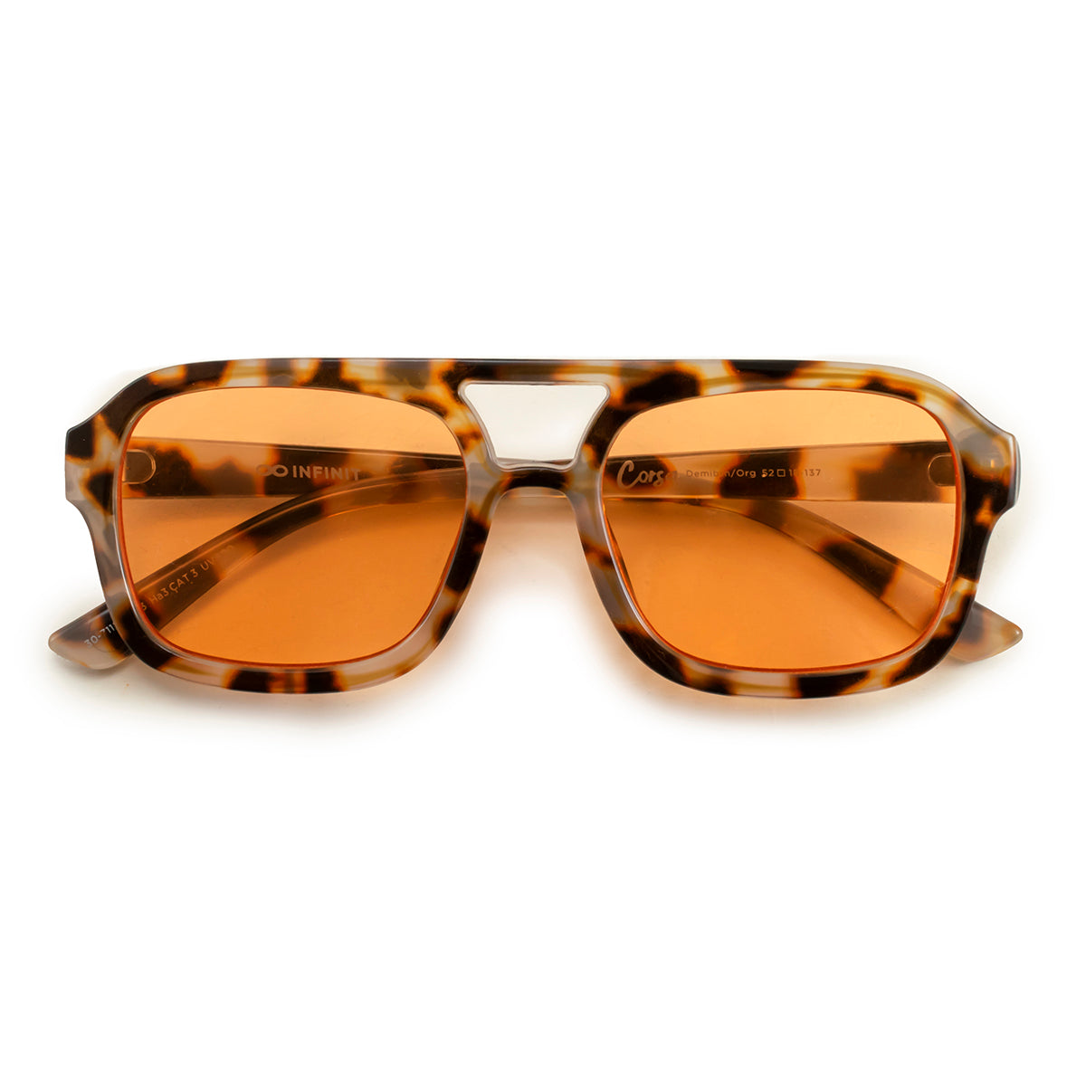 Óculos de sol Corsa - Demi Marrom - Lente Laranja