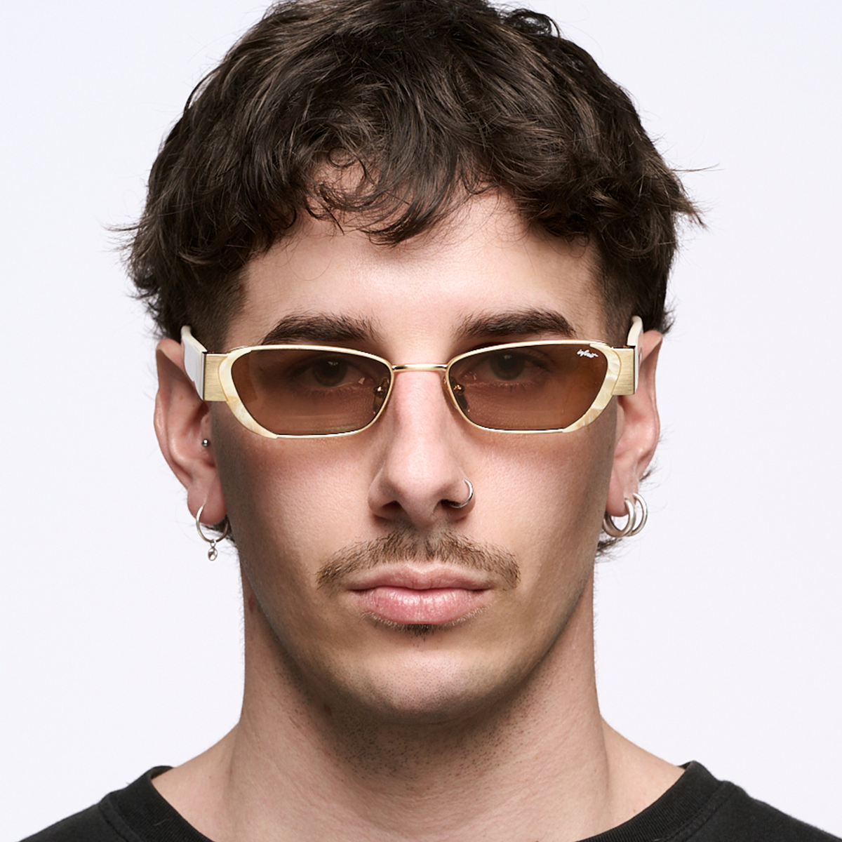 Óculos de sol Diana - Ouro - Lente Marrom