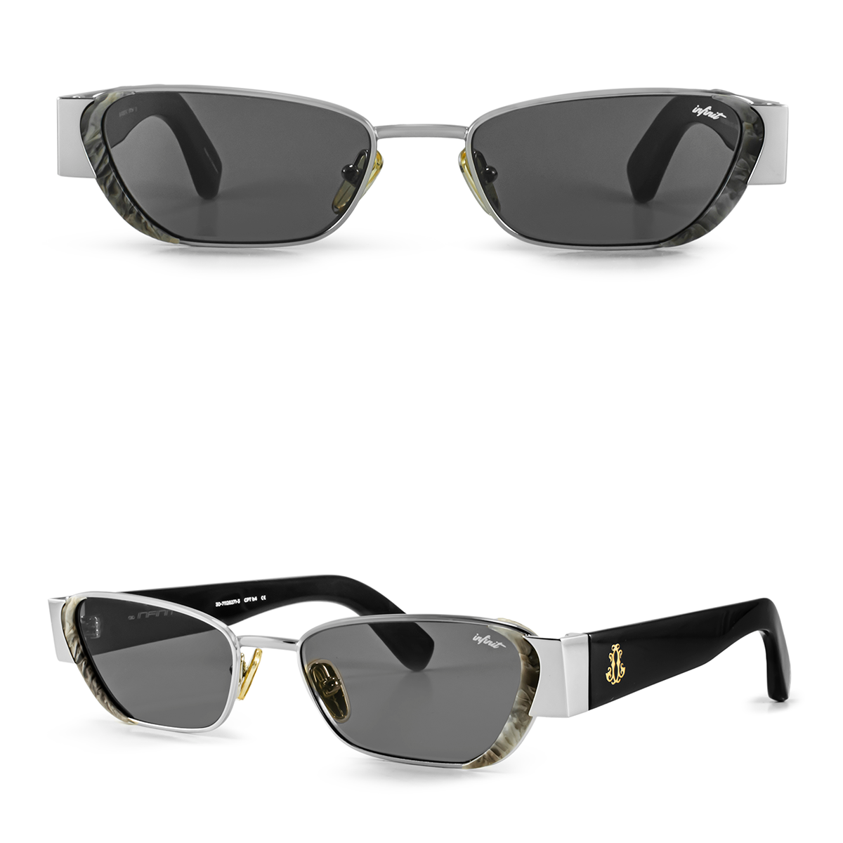 Óculos de sol Diana - Prata - Lente Cinza