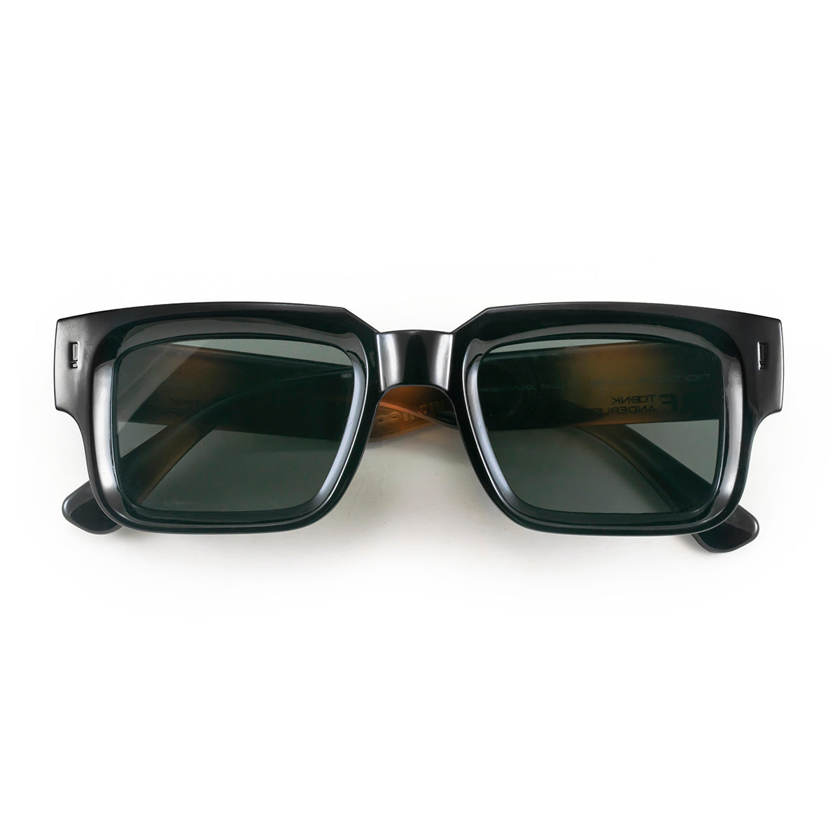 Óculos de sol EXCLAMATION - Tartaruga Preto Brilhante - Lente Polarizada Verde
