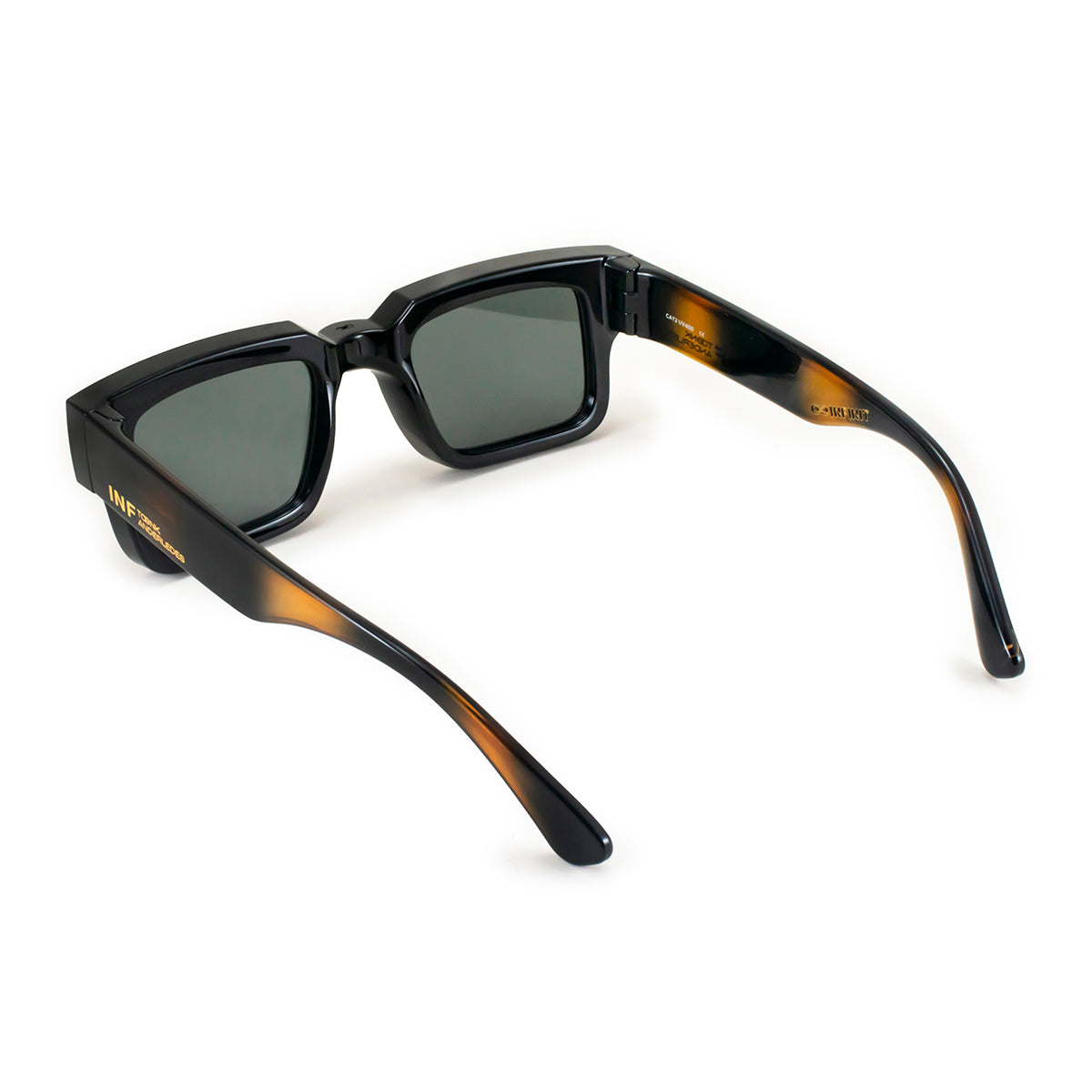 Óculos de sol EXCLAMATION - Tartaruga Preto Brilhante - Lente Polarizada Verde