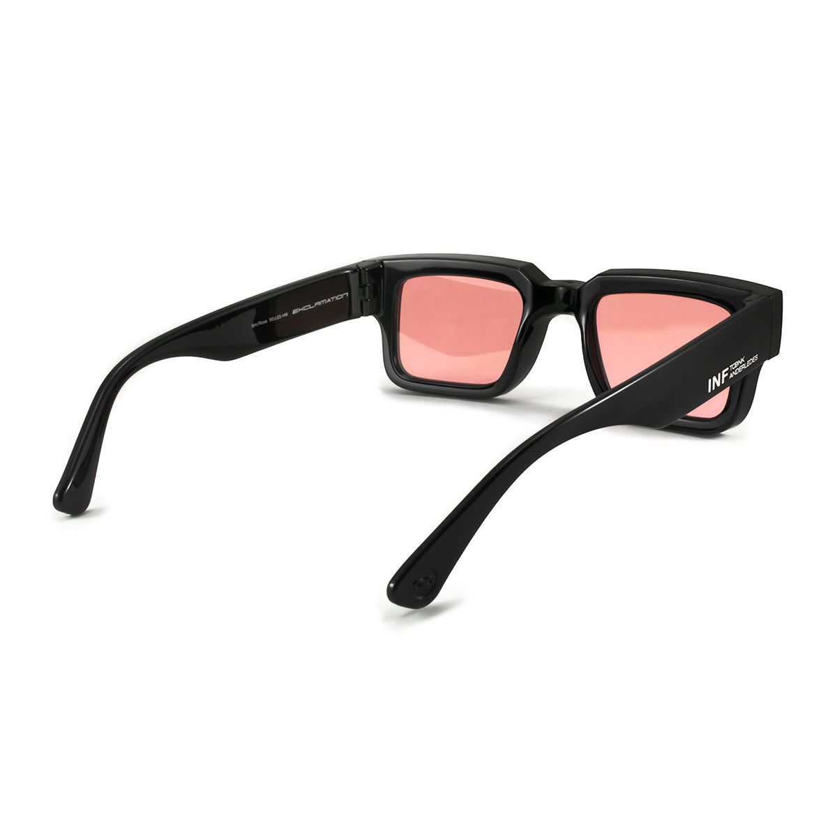 Óculos de sol EXCLAMATION - Preto Brilhante - Lente Rosa
