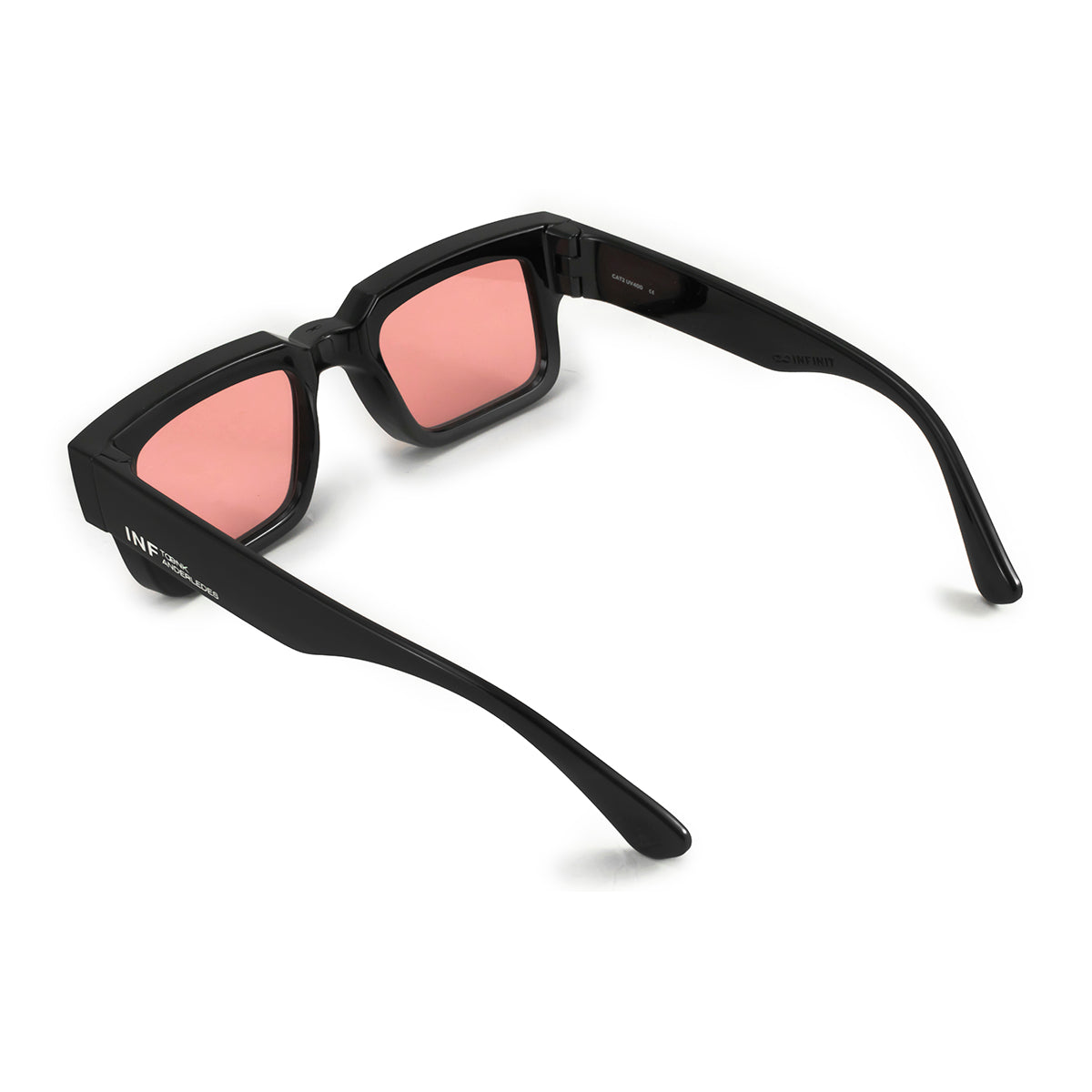 Óculos de sol EXCLAMATION - Preto Brilhante - Lente Rosa