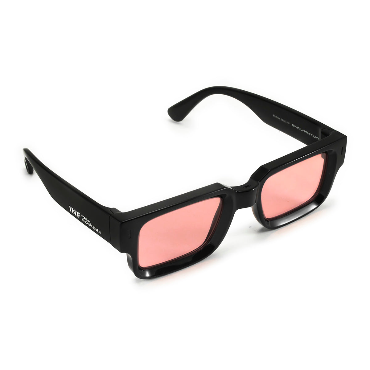 Óculos de sol EXCLAMATION - Preto Brilhante - Lente Rosa