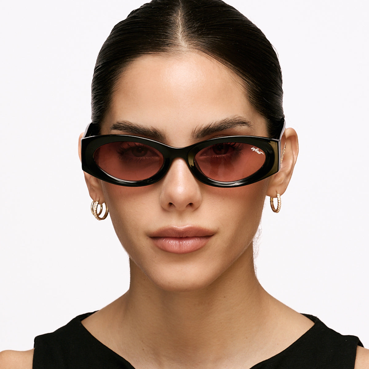 ÓCULOS DE SOL Florida - Preto Brilhante - Lente Malbec Degradada