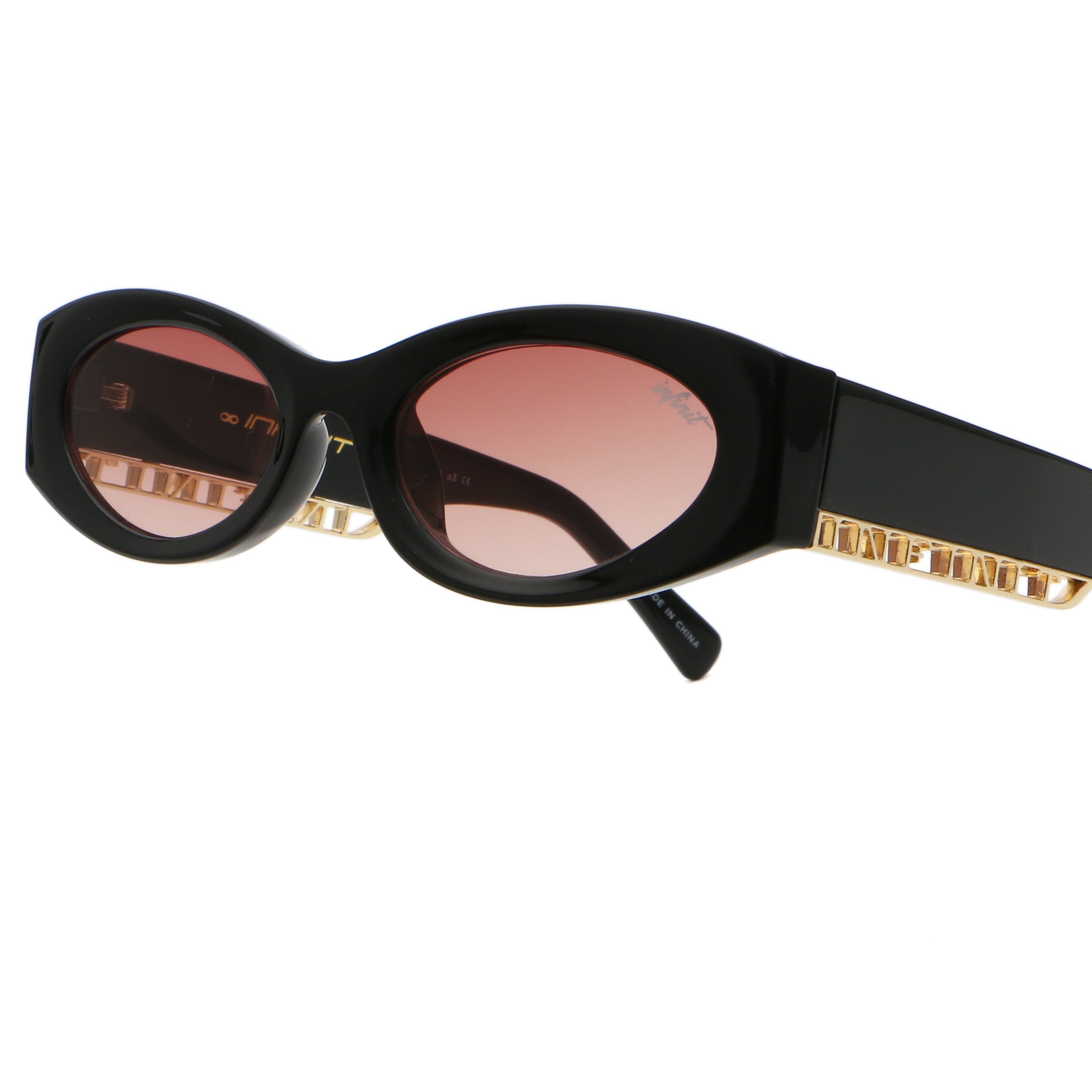 ÓCULOS DE SOL Florida - Preto Brilhante - Lente Malbec Degradada