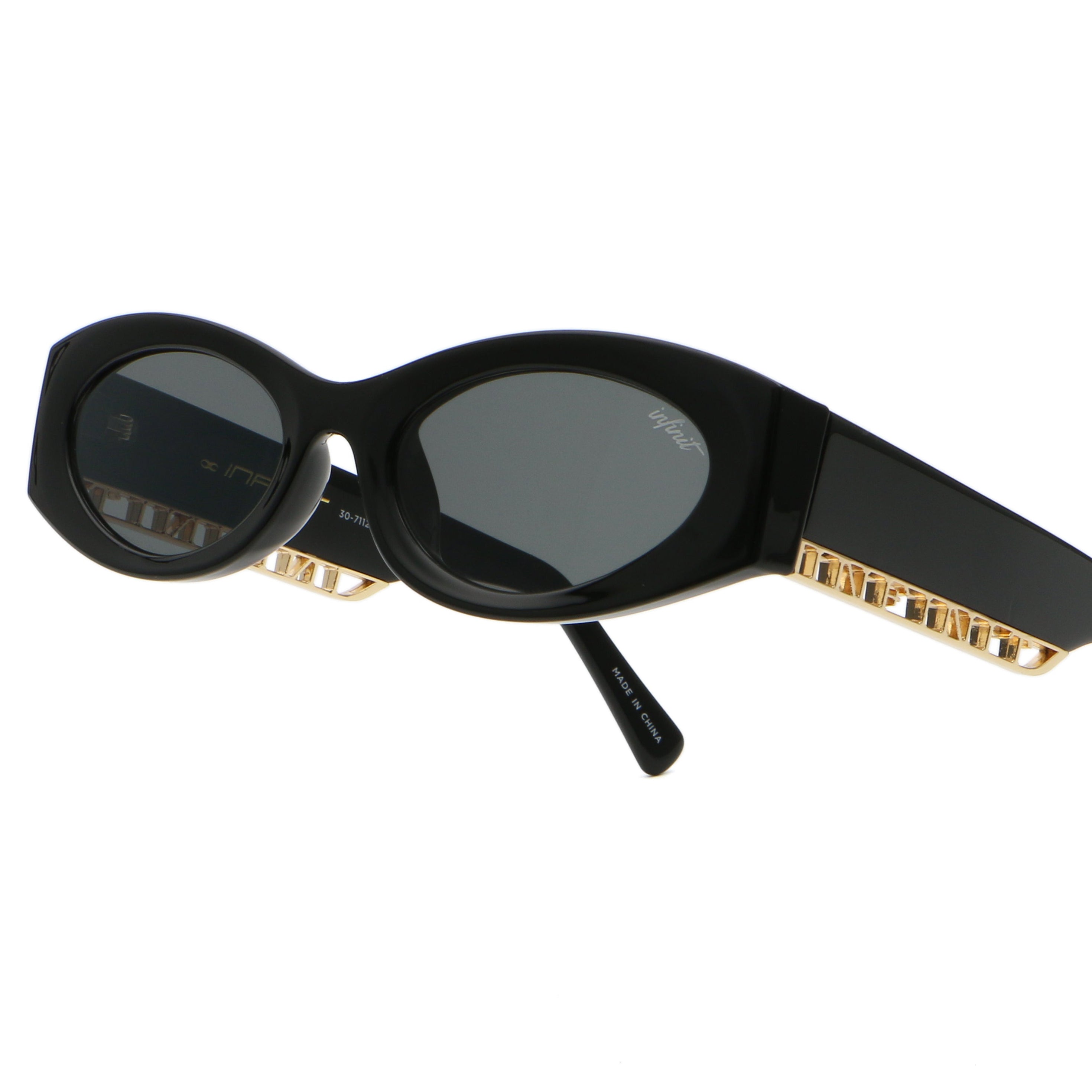 ÓCULOS DE SOL Florida - Preto Brilhante - Lente Cinza