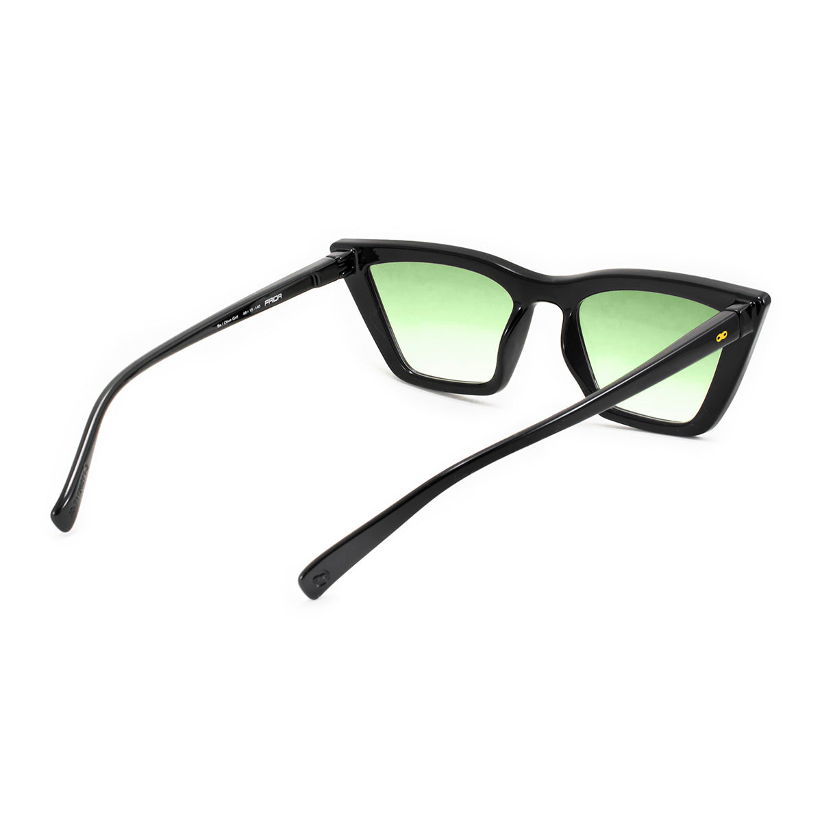 Óculos de sol Frida - preto brilhante - Lente degradada verde azeitona