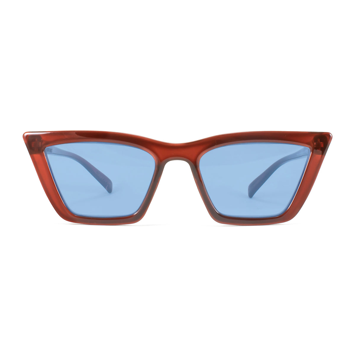 Óculos de Sol Frida - Chocolate - Lente Azul Claro