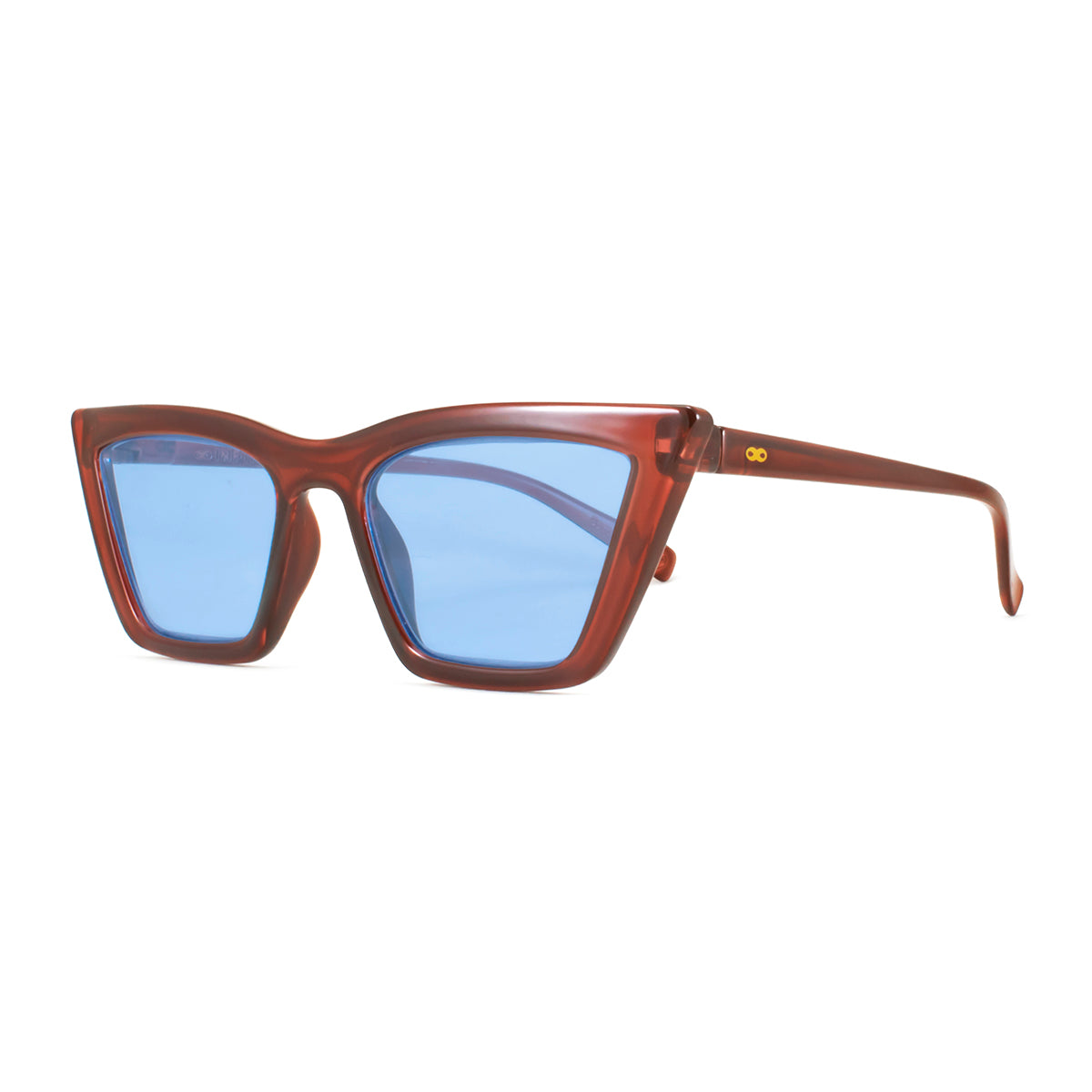 Óculos de Sol Frida - Chocolate - Lente Azul Claro
