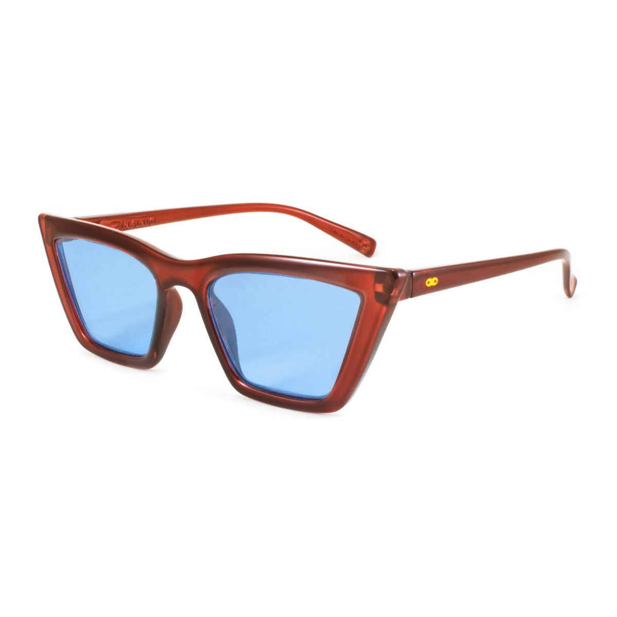 Óculos de Sol Frida - Chocolate - Lente Azul Claro
