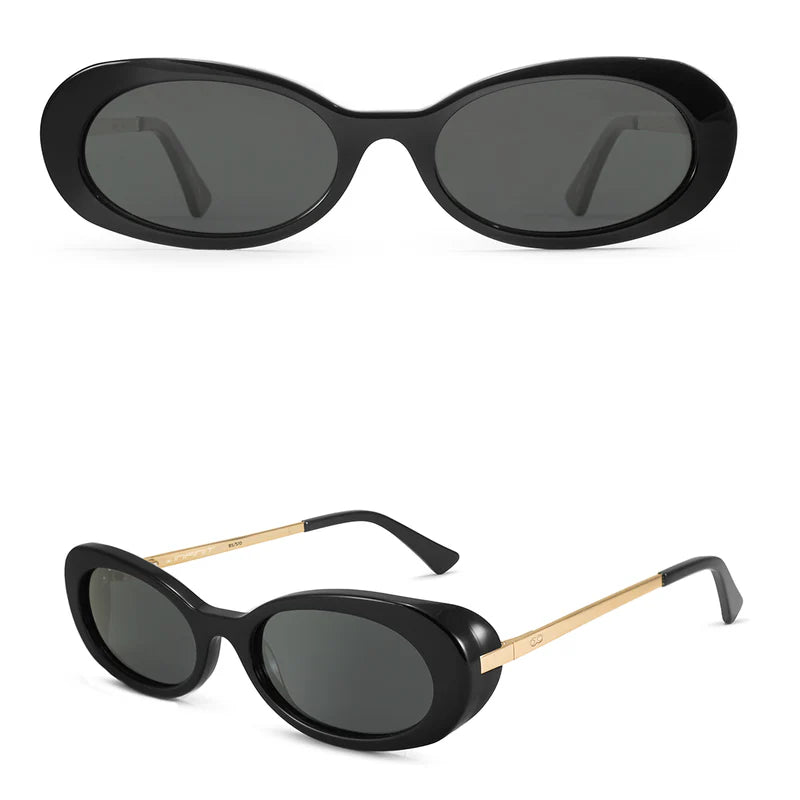 Óculos de sol Genova - Preto Brilhante - Lente Polarizada Cinza