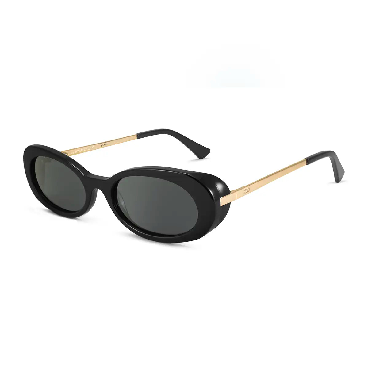 Óculos de sol Genova - Preto Brilhante - Lente Polarizada Cinza