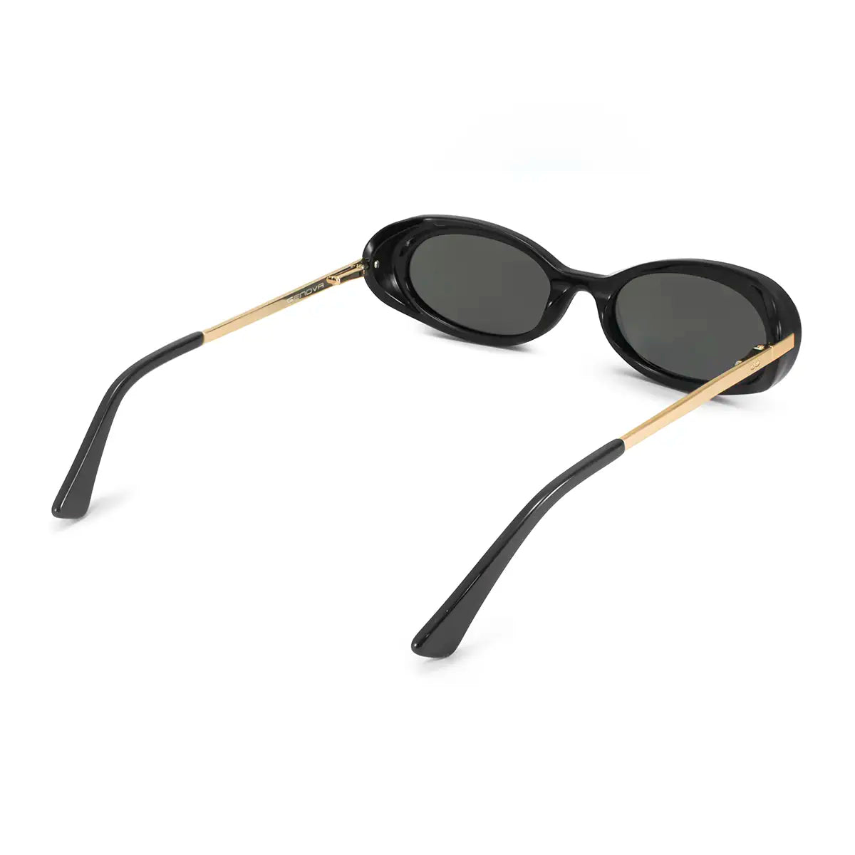 Óculos de sol Genova - Preto Brilhante - Lente Polarizada Cinza